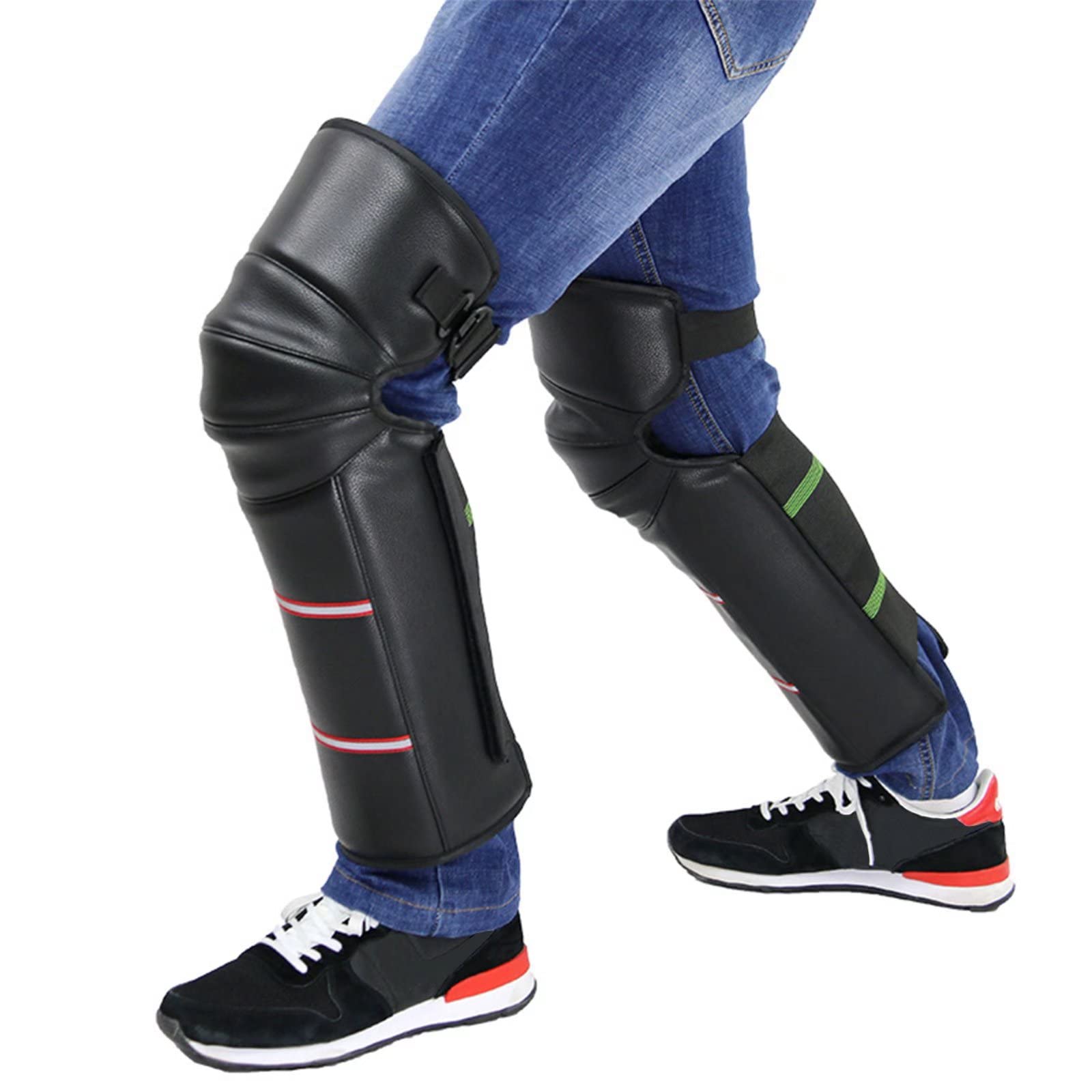 Heated Motorcycle Knee Pads - Windproof Winter Leg Warmers for Biking & Riding