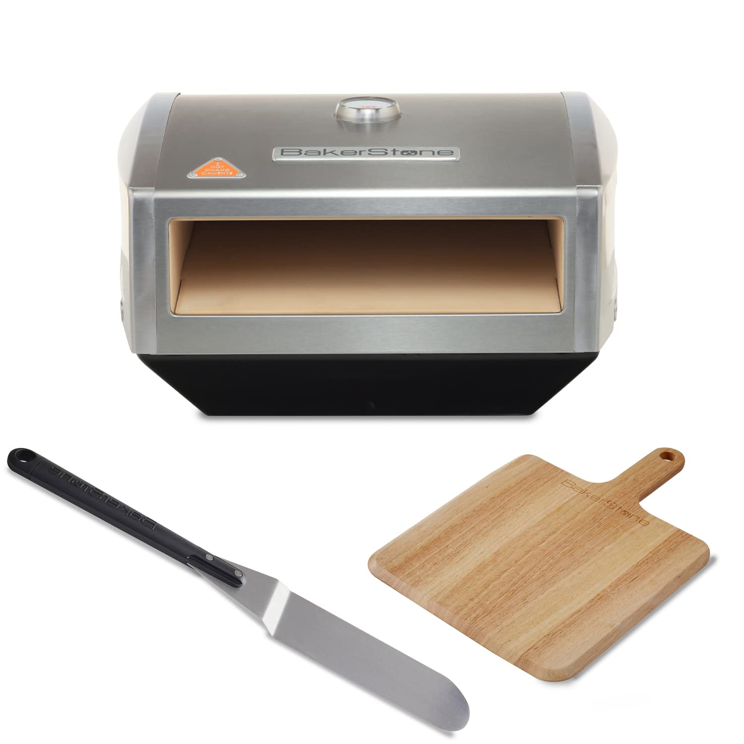 BakerStone Pizza Box - Portable Gas Stove Top Pizza Oven with Stainless Steel Construction | Perfect for Outdoor Camping, Backyard BBQs & Home Pizza Making