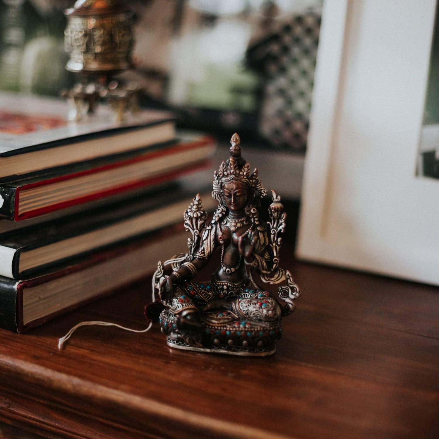 Green Tara Bronze Statue - Handcrafted Buddhist Goddess Sculpture for Meditation & Home Decor | Perfect for Altars, Yoga Studios & Spiritual Spaces