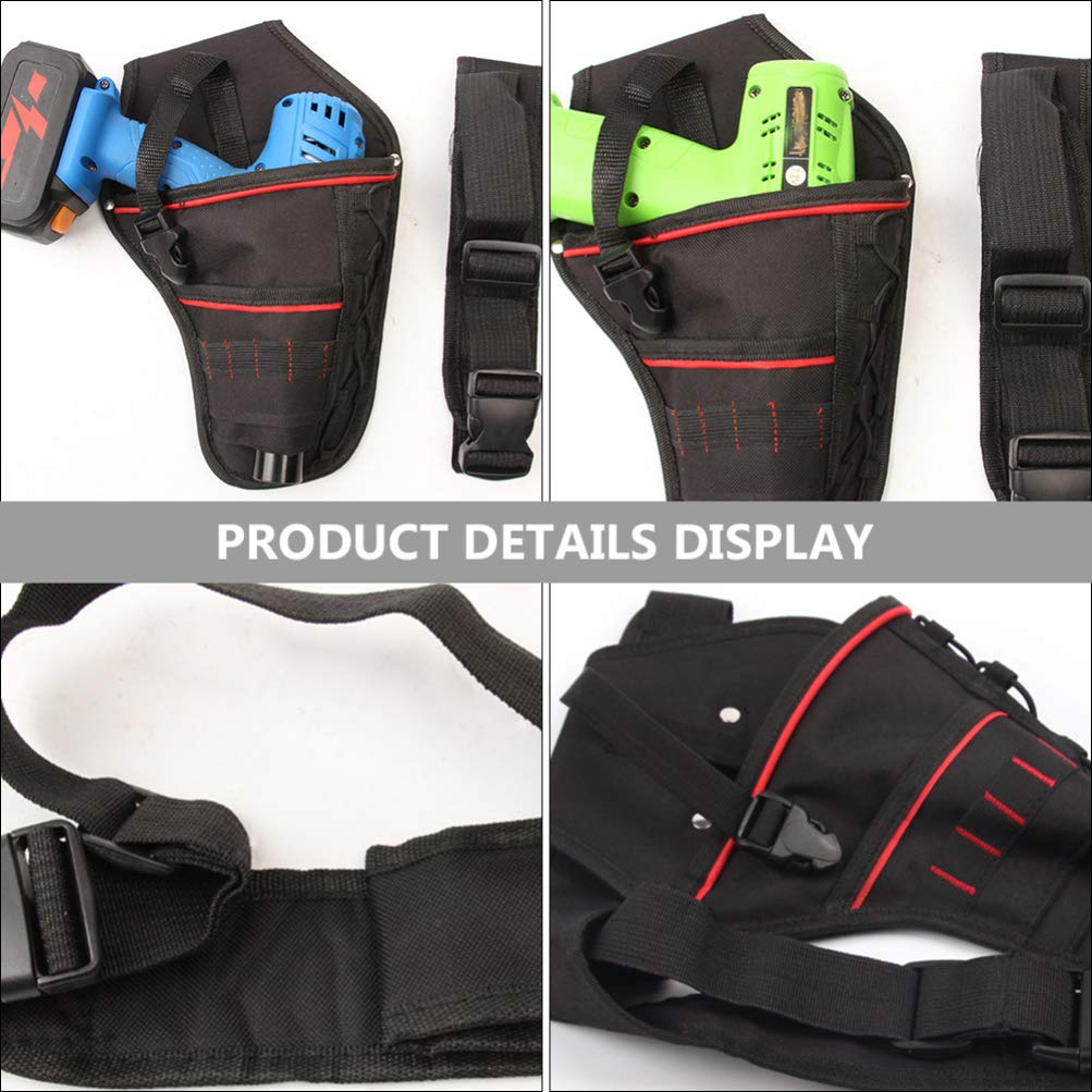 1pc Electric Drill Belt Bag - Portable Tool Pouch for Electric Wrench & Drill Accessories - Durable Waist Tool Carrier for Electricians & DIY Projects - Perfect for Construction, Home Repair & Workshop Use