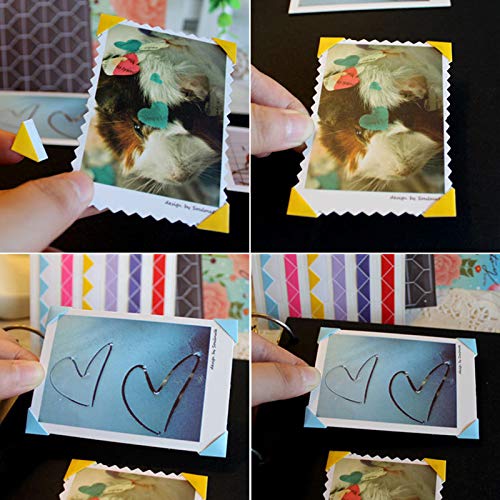 Bopely 1 Sheet Self-Adhesive Photo Corners - 100pcs Clear Picture Frame Stickers for DIY Scrapbooks, Photo Albums, and Art Projects | Perfect for Wedding, Baby, and Family Photos