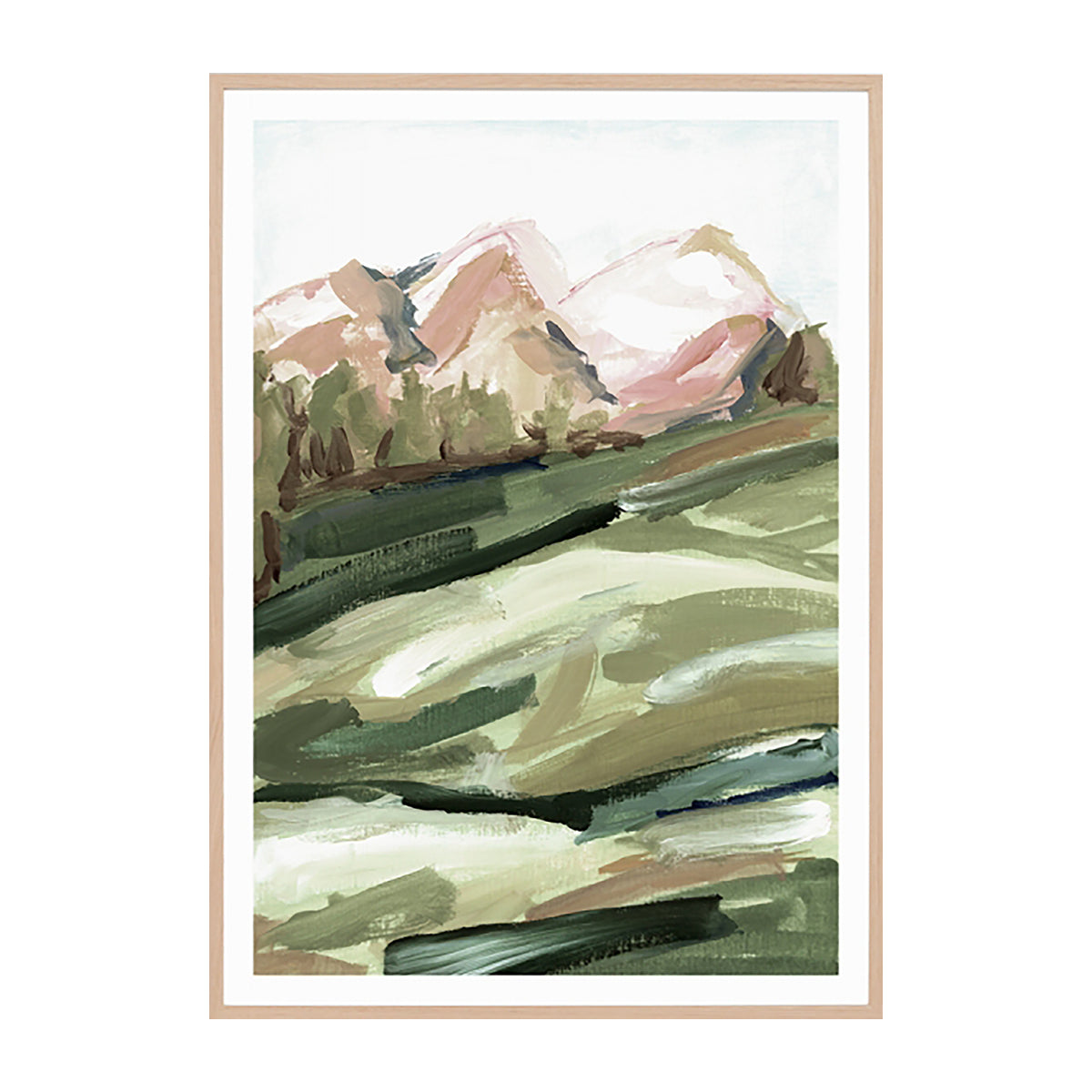 Blue Mountains Print Wall Art - Stunning Landscape Canvas Painting for Home & Office Decor - Perfect for Living Room, Bedroom, and Office Spaces