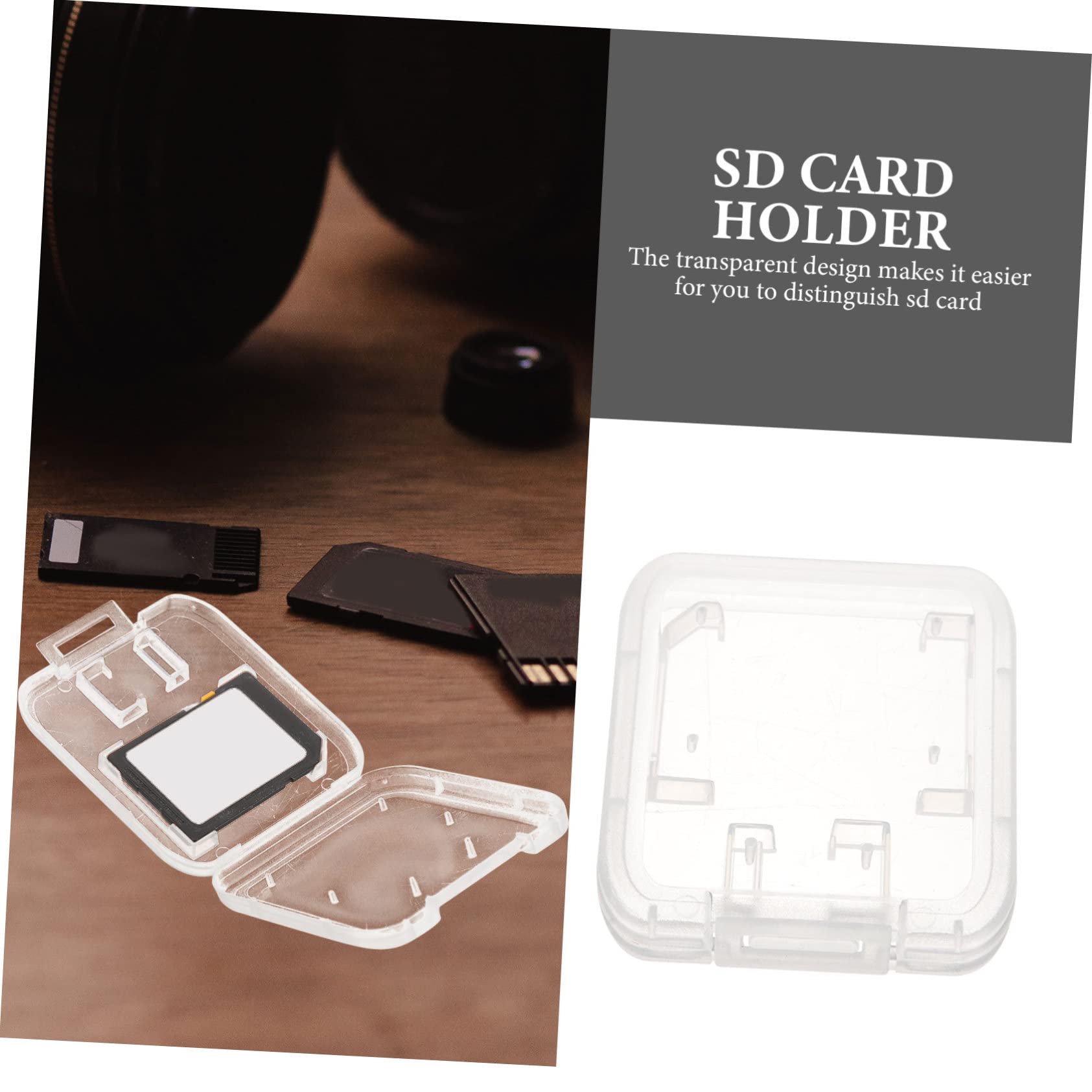 24pcs Memory Card Storage Box - Plastic SD Card Holder Case for Camera, DSLR, GoPro - Compact Organizer for Memory Cards, SIM Cards, Small Computer Accessories - Perfect for Travel, Photography, and Office Use