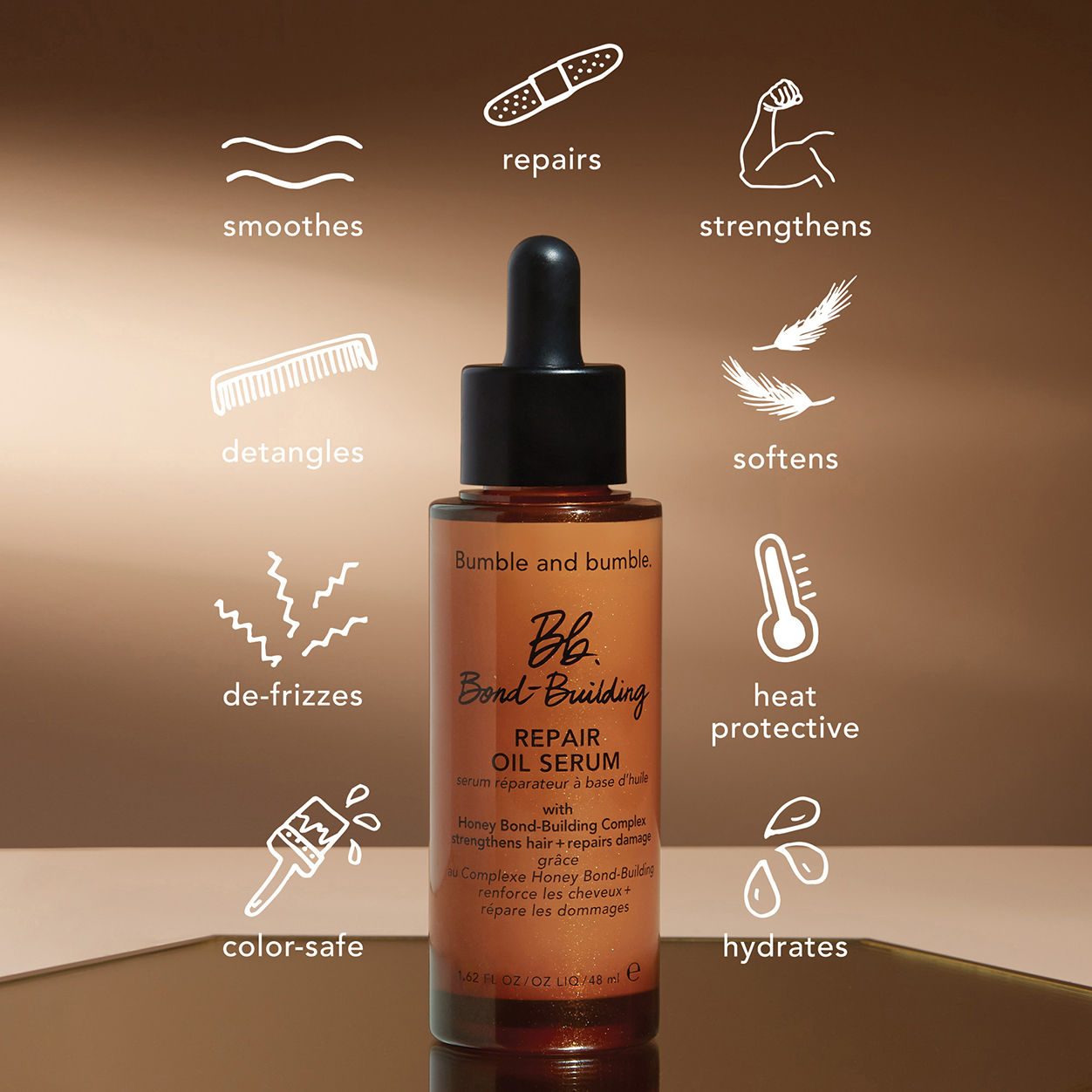 Hair Bond Repair Oil Serum for Damaged Hair - Strengthening Treatment for Split Ends & Breakage - Perfect for Daily Hair Care & Styling Protection