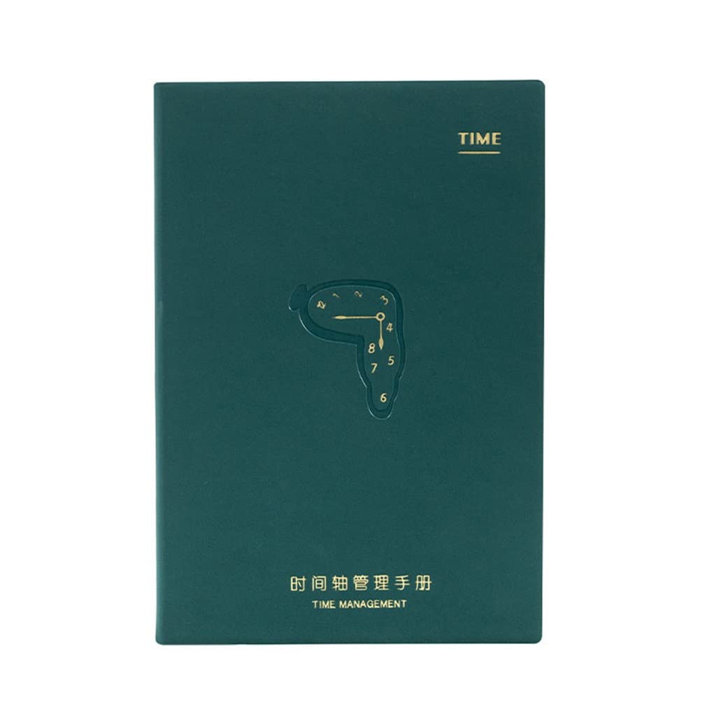 WFJDC 2021-2022 Planner Notebook - A5 Size Retro PU Leather Cover with Bronzing, Daily/Monthly Agenda Organizer for Work, School & Personal Time Management (Color: Brown) - Perfect for Office, College Students & Gift Giving
