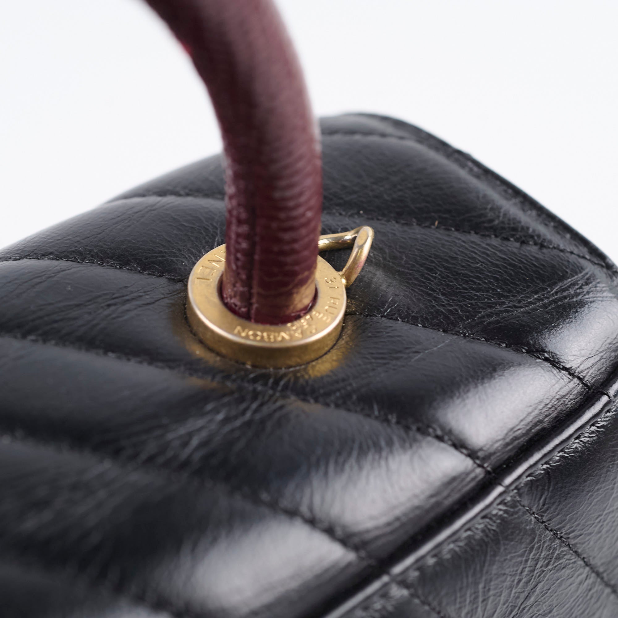 Chanel Medium Chevron Coco Handle Bag in Black - Luxury Designer Handbag for Women, Perfect for Work, Evening Events & Special Occasions