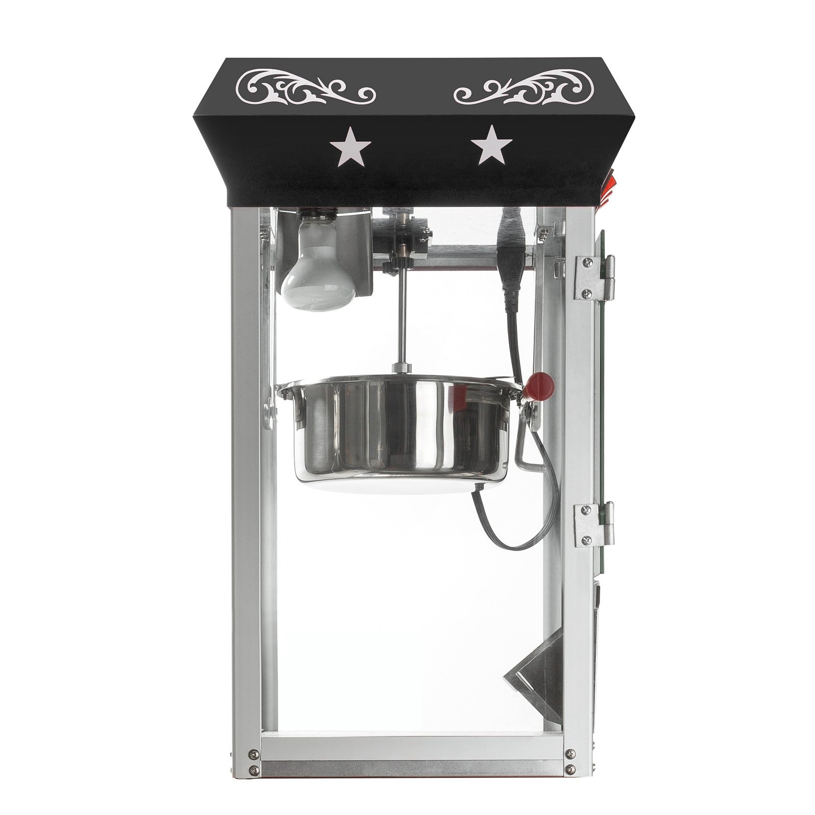 Olde Midway Commercial Popcorn Machine - 8-Ounce Kettle Popper for Movie Theater Style Popcorn at Home (Black) - Perfect for Parties, Carnivals & Home Theater Nights