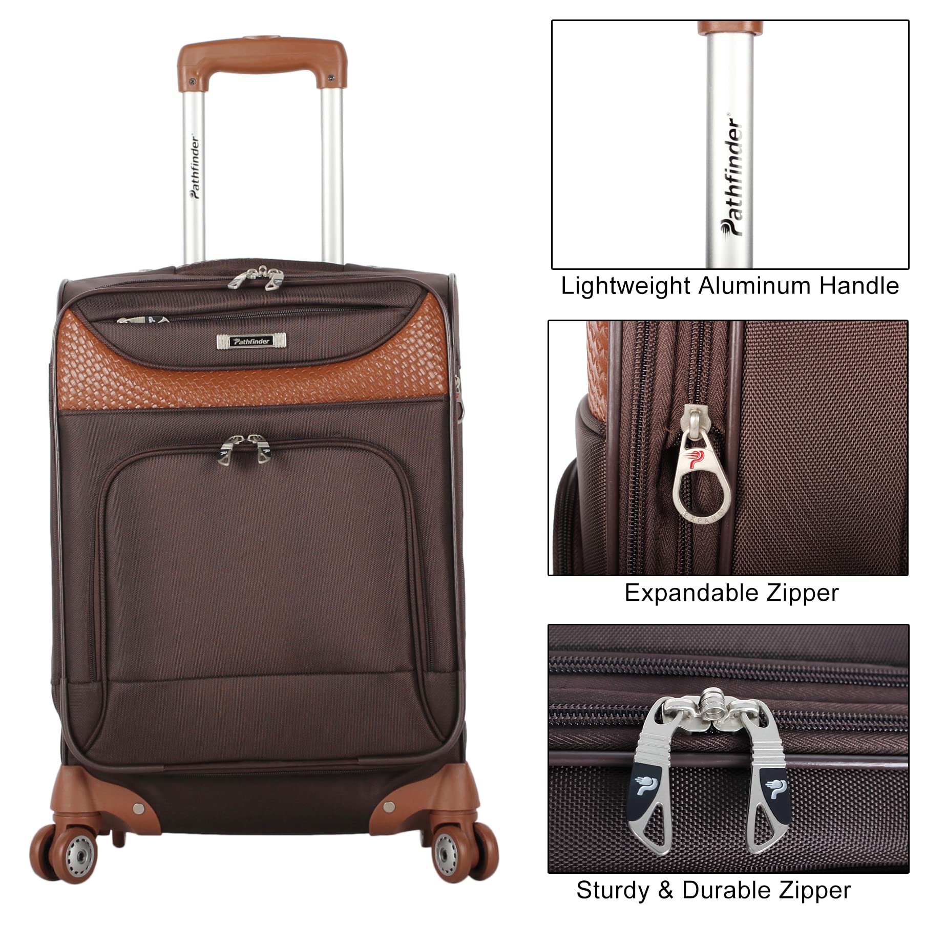 Best Spinner Wheel Carry-On Luggage - 20-Inch Expandable Softside Suitcase for Travel | Lightweight & Durable for Airplane, Business Trips & Weekend Getaways