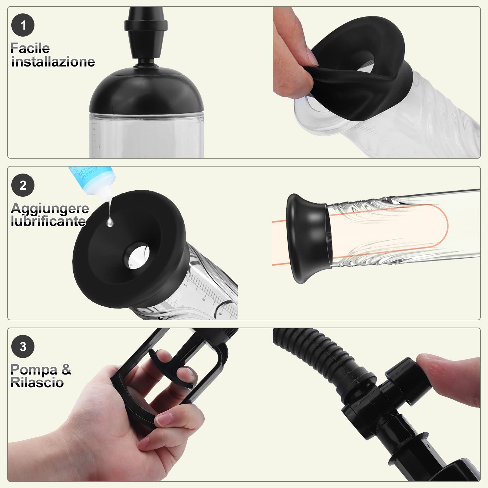 Realistic Male Enhancement Pump with Faux Vagina - Penis Enlargement & Masturbation Toy for Men - Perfect for Solo Play & Couples Fun