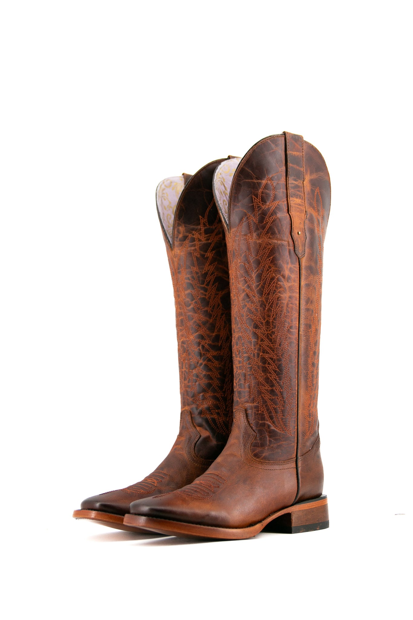 Valentina Women's Western Cowgirl Boots - Square Toe Tall Riding Boots for Country Style & Outdoor Adventures