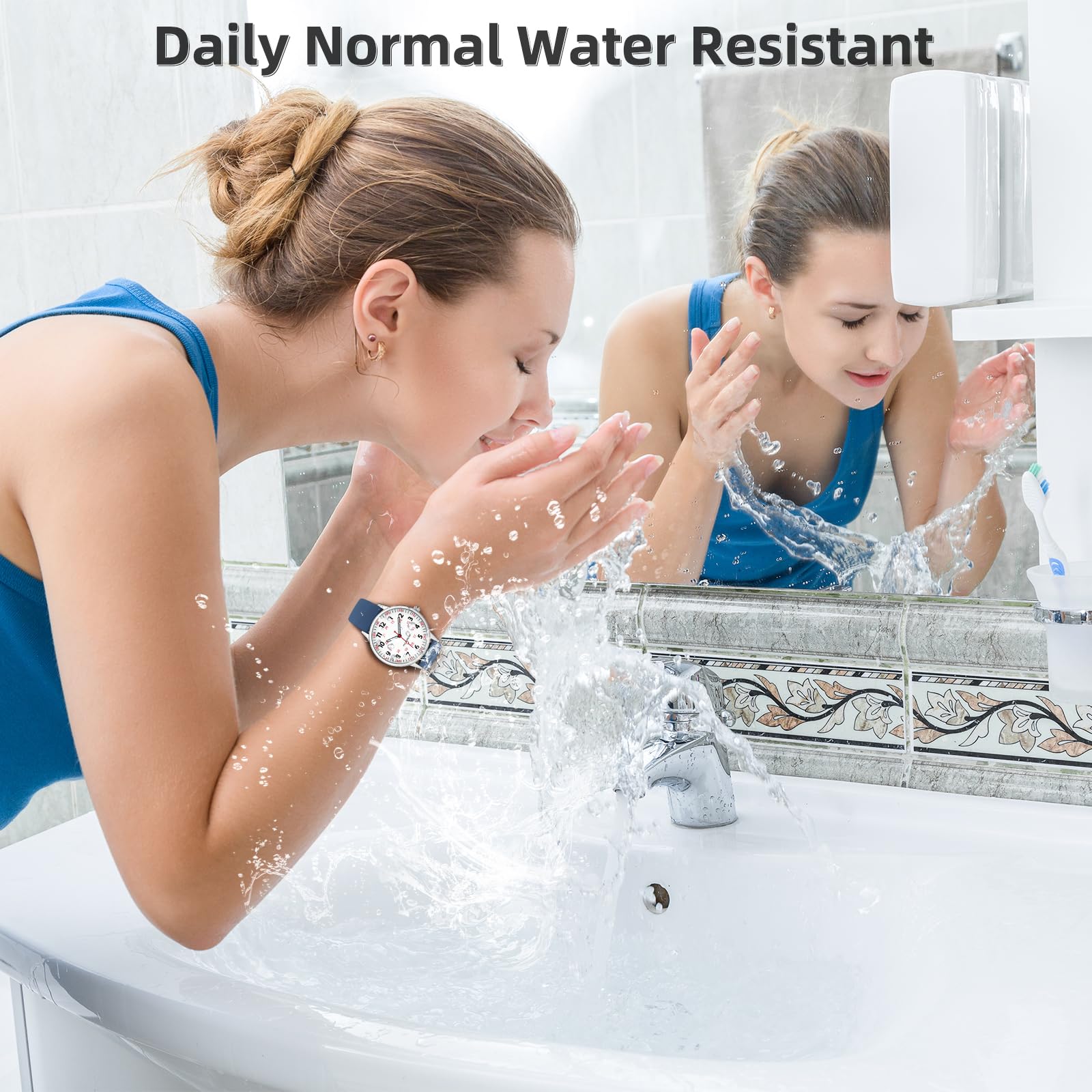 Waterproof Analog Nurse Watch for Women with Second Hand - Durable Silicone Nursing Watch for Healthcare Professionals & Medical Students - Perfect for Hospital Shifts, Clinical Duties & Daily Wear