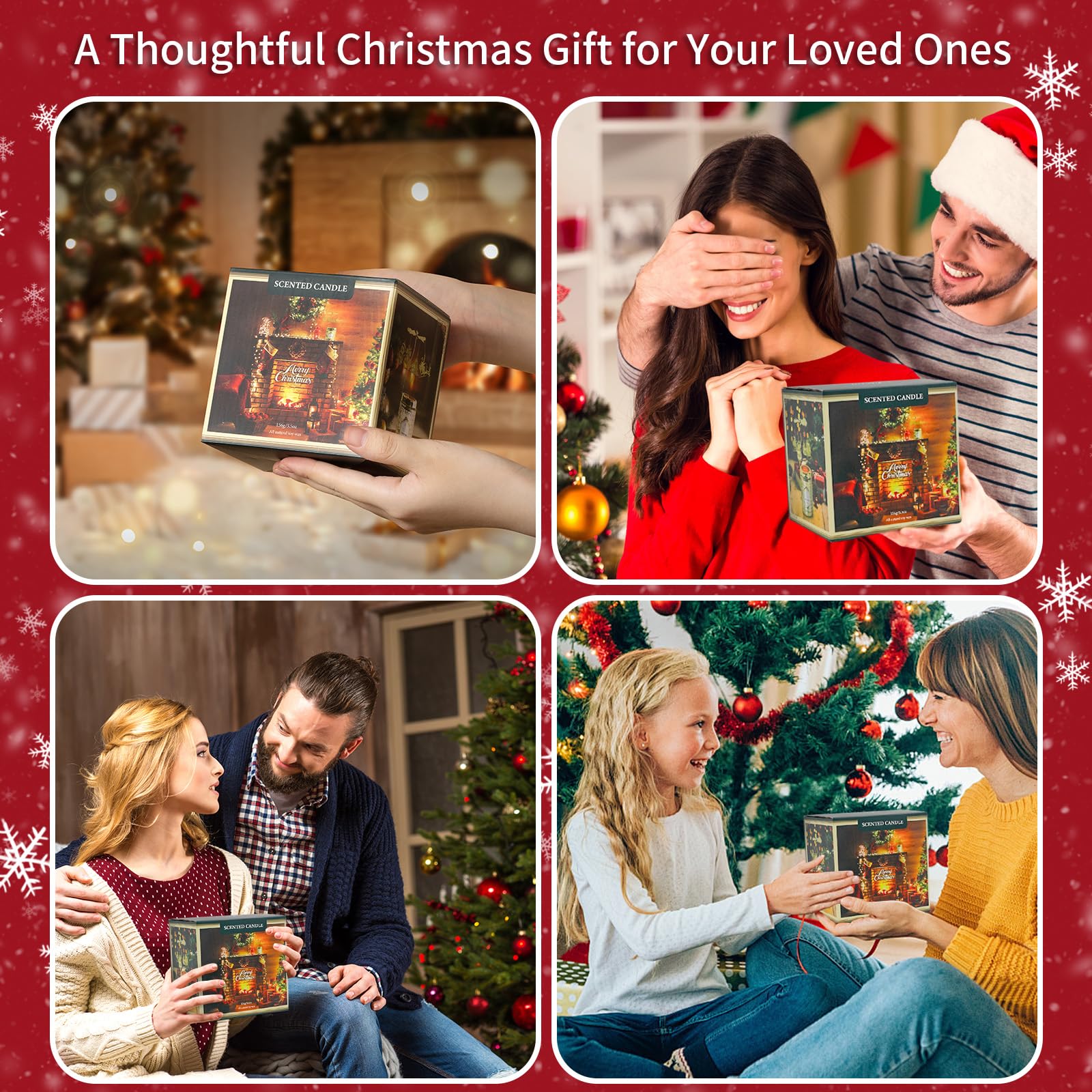 Rotating Christmas Candle - Unique Holiday Gifts for Women, Perfect for Christmas, Anniversary, Birthday & Stocking Stuffers - Ideal for Home Decor, Romantic Dinners & Festive Celebrations