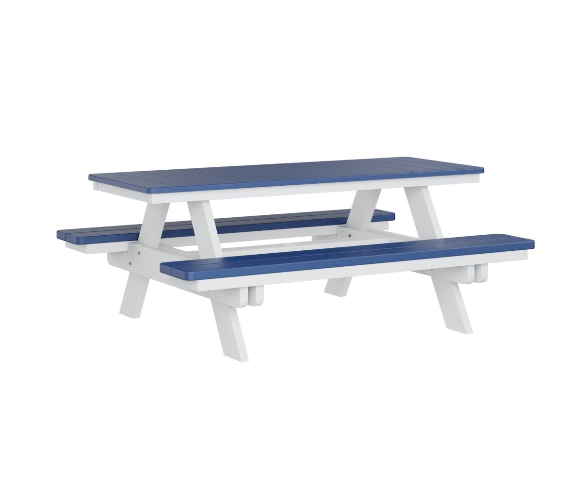 Pacific Blue on White