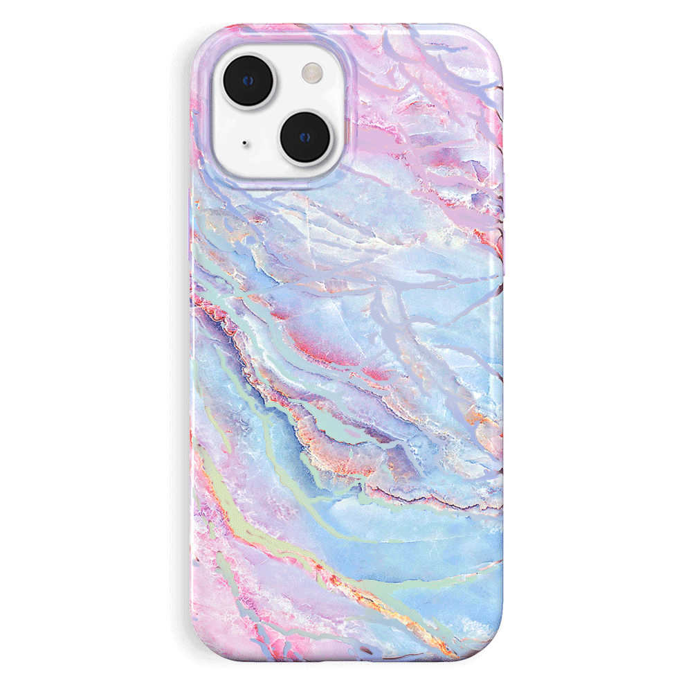 Holo Moonstone Marble iPhone Case - Protective & Stylish Phone Cover for iPhone 13/14/15 Pro Max - Perfect for Everyday Use, Travel & Gift Giving