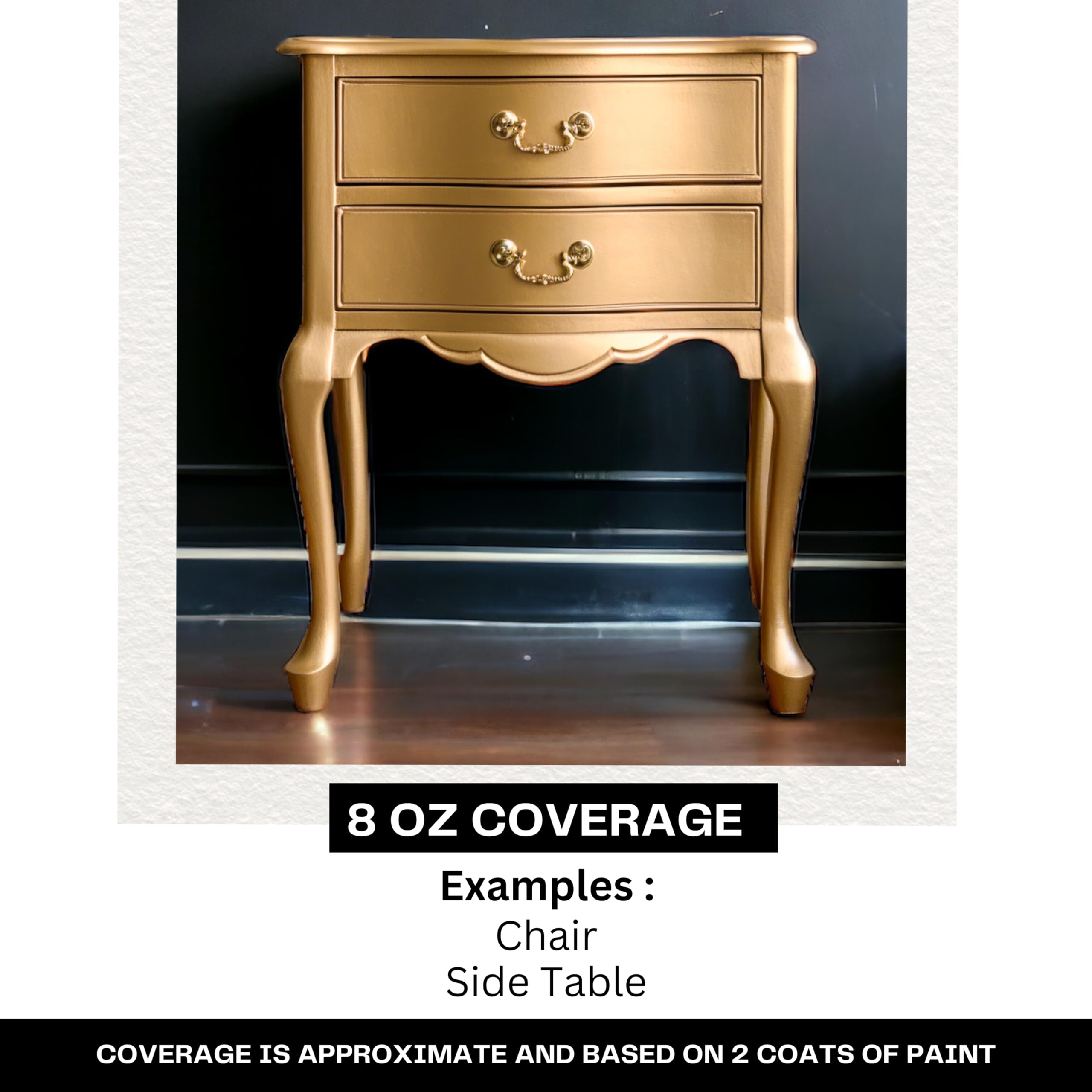 Premium Matte Gold Chalk & Clay Paint for Furniture - 8oz DIY Wood Paint, Home Décor & Craft Projects | Perfect for Upcycling, Artistic Creations & Interior Design