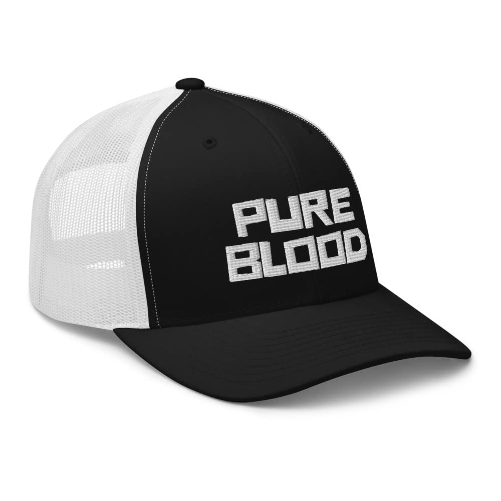 Pure Blood Trucker Cap - Adjustable Snapback Hat for Men & Women - Perfect for Outdoor Activities, Sports, and Casual Wear