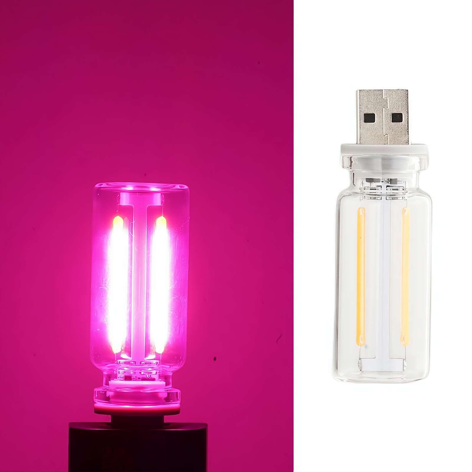 Touch Control LED Night Light for Cars - Retro USB Car Interior Atmosphere Lamp with Dimmable Brightness, Plug-in USB Charging Port | Perfect for Night Driving, Car Decor & Ambient Lighting