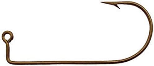 Eagle Claw 570 Bronze Wire Jig Hooks 100 Pack - Premium Fishing Hooks for Bass, Walleye & Panfish - Perfect for Do It Molds & DIY Lure Making - Ideal for Freshwater & Saltwater Fishing
