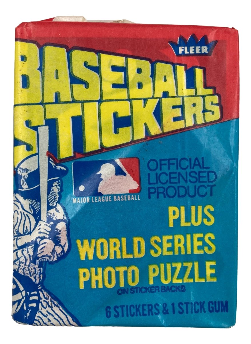 1979 Fleer MLB Baseball 6 Sticker Card Wax Pack - Vintage Collectible Sports Cards for Baseball Fans | Perfect for Trading, Collecting & Displaying