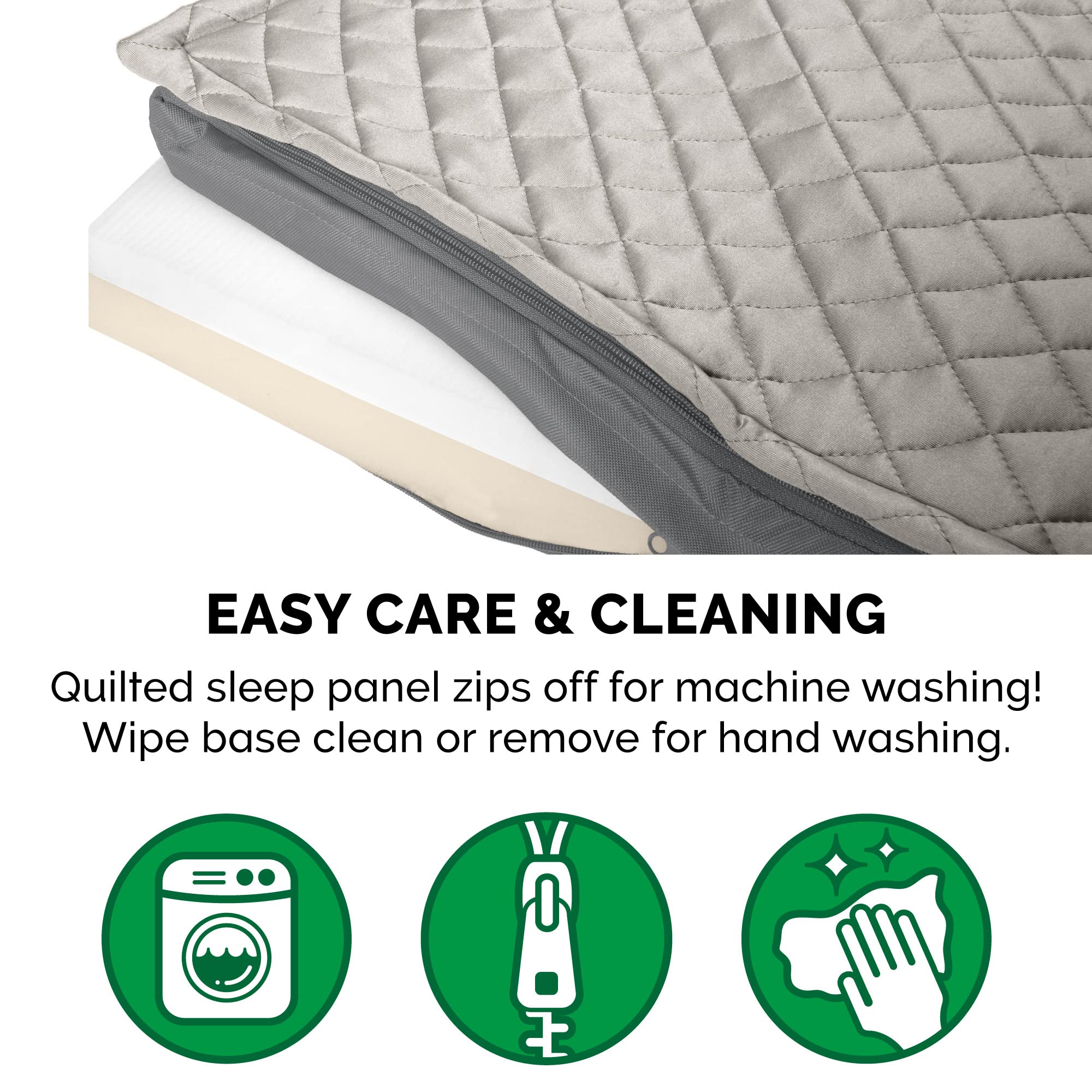 Furhaven Waterproof Memory Foam Dog Bed for Large Dogs - Washable Cover, Indoor/Outdoor Use - Gray XL