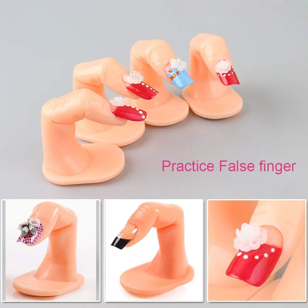 NAILWIND Nail Art Practice Finger Set - 10-Piece Nail Training Fingers Without Nails for Beginners | Nail Decoration Display & Training Tools | Perfect for Salon Practice, DIY Nail Art & Professional Skill Development