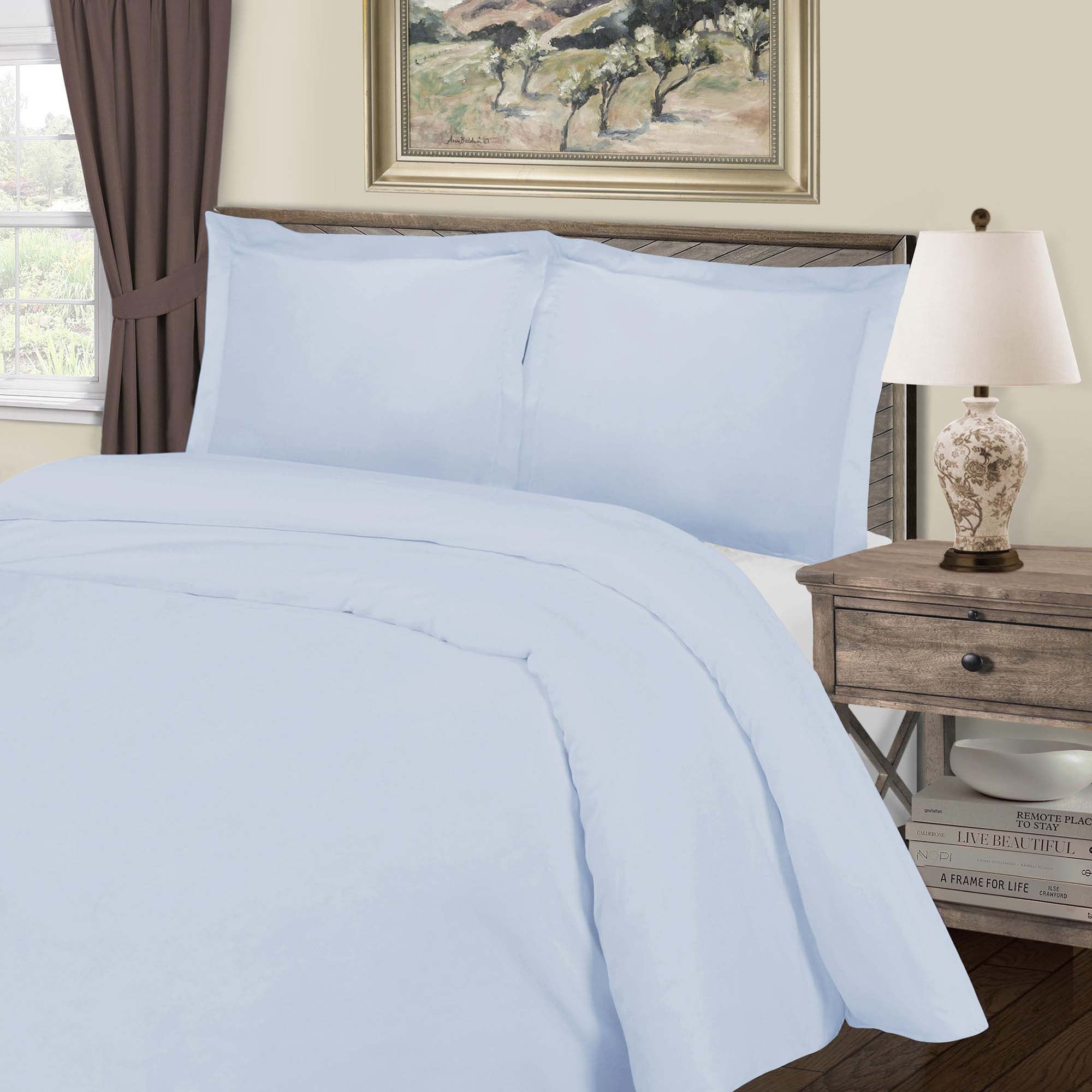 Premium 1000 Thread Count Cotton Blend Solid Duvet Cover Set - King Size, Soft & Breathable Bedding for Luxurious Comfort - Perfect for Master Bedroom, Guest Room & Hotel Decor
