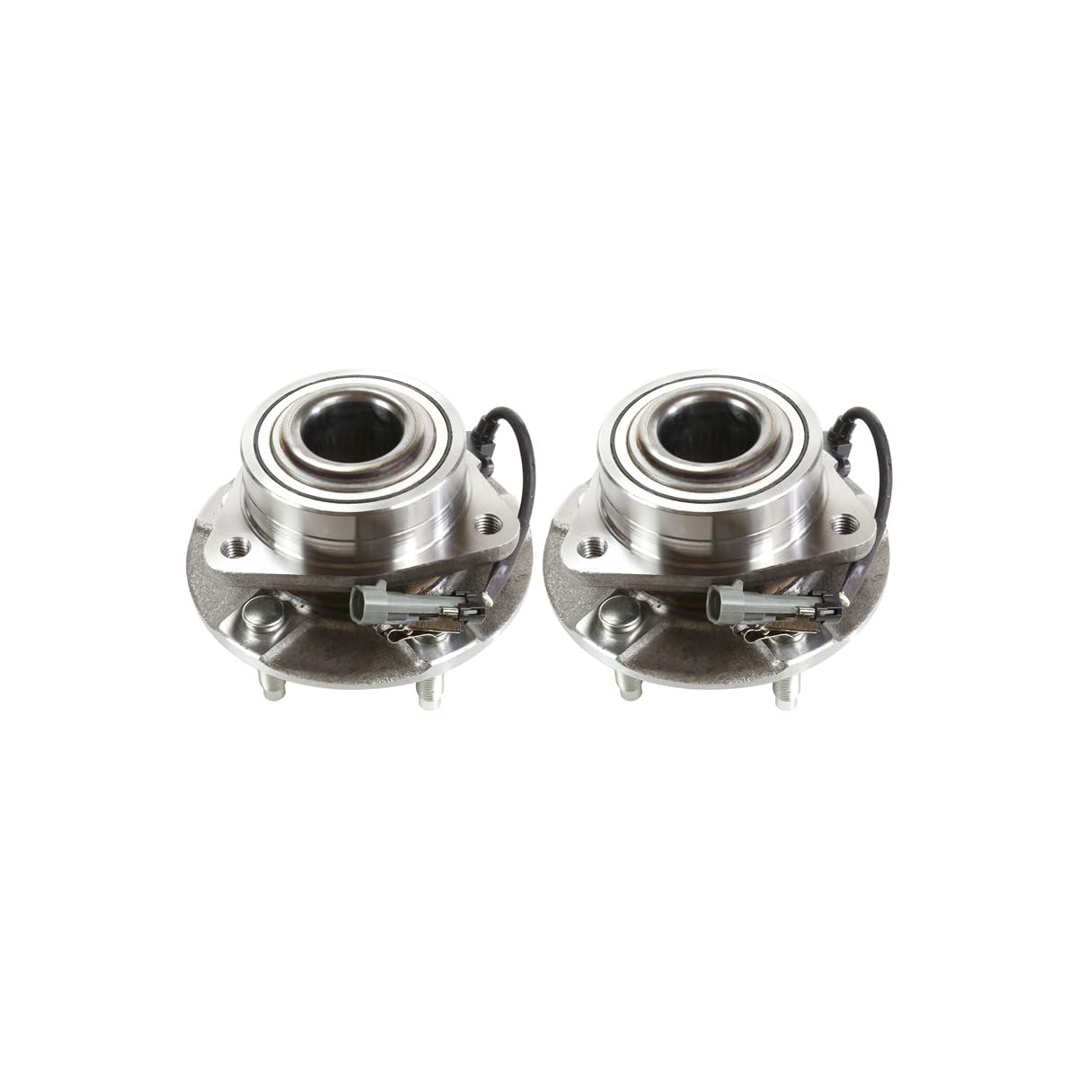 AutoShack Front Wheel Bearing Hub Assembly Pair with Drilled & Slotted Brake Rotors & Ceramic Pads - Compatible with Pontiac Torrent 2002-2007, Saturn Vue 2005-2006, Chevrolet Equinox FWD (BRKPKG637) - Perfect for Performance Upgrades & Smooth Braking in City Driving & Highway Conditions