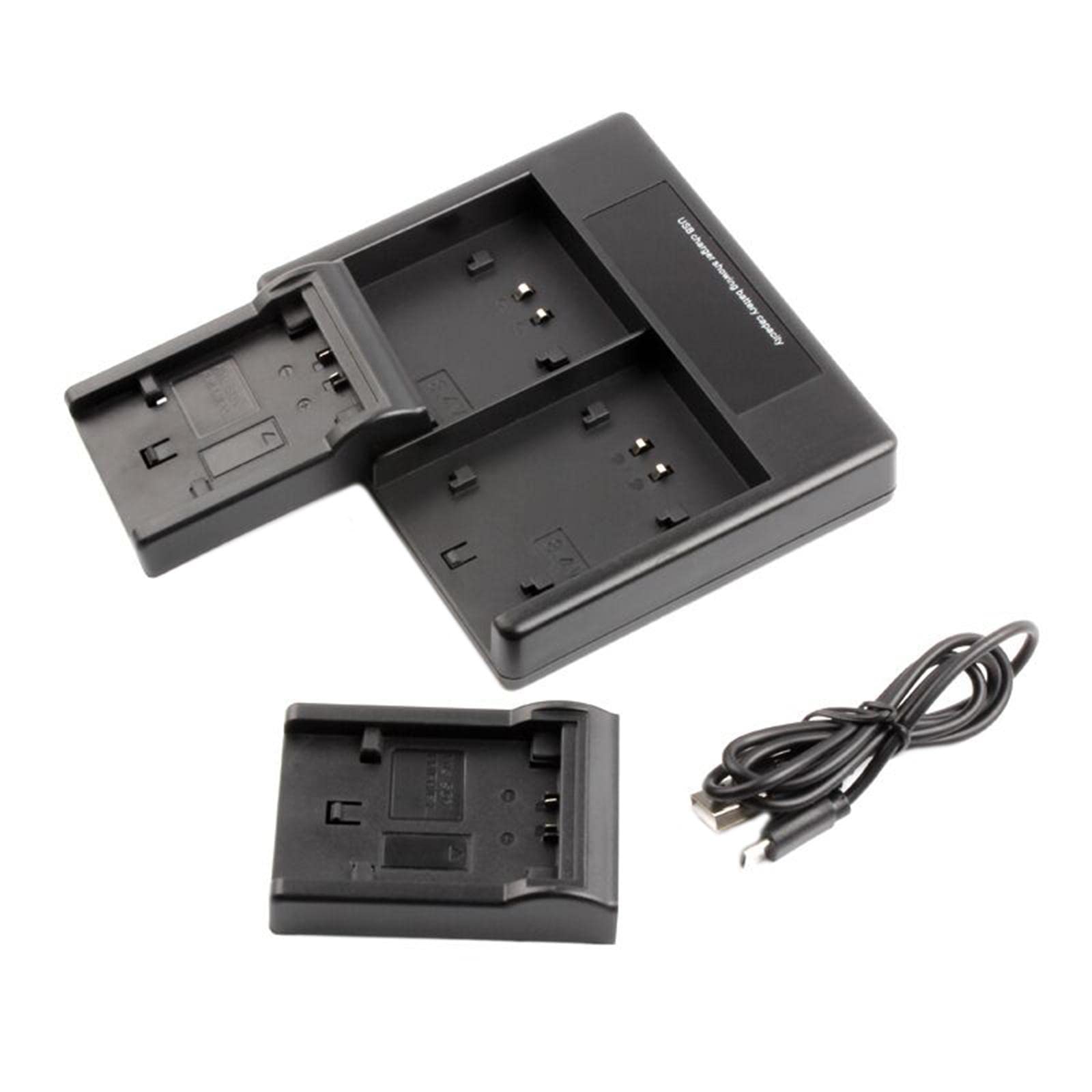 MERISHOPP® Dual Channel USB Digital Camera Battery Charger Stand for Sony NP-FV100 - Fast Charging for Photography & Videography