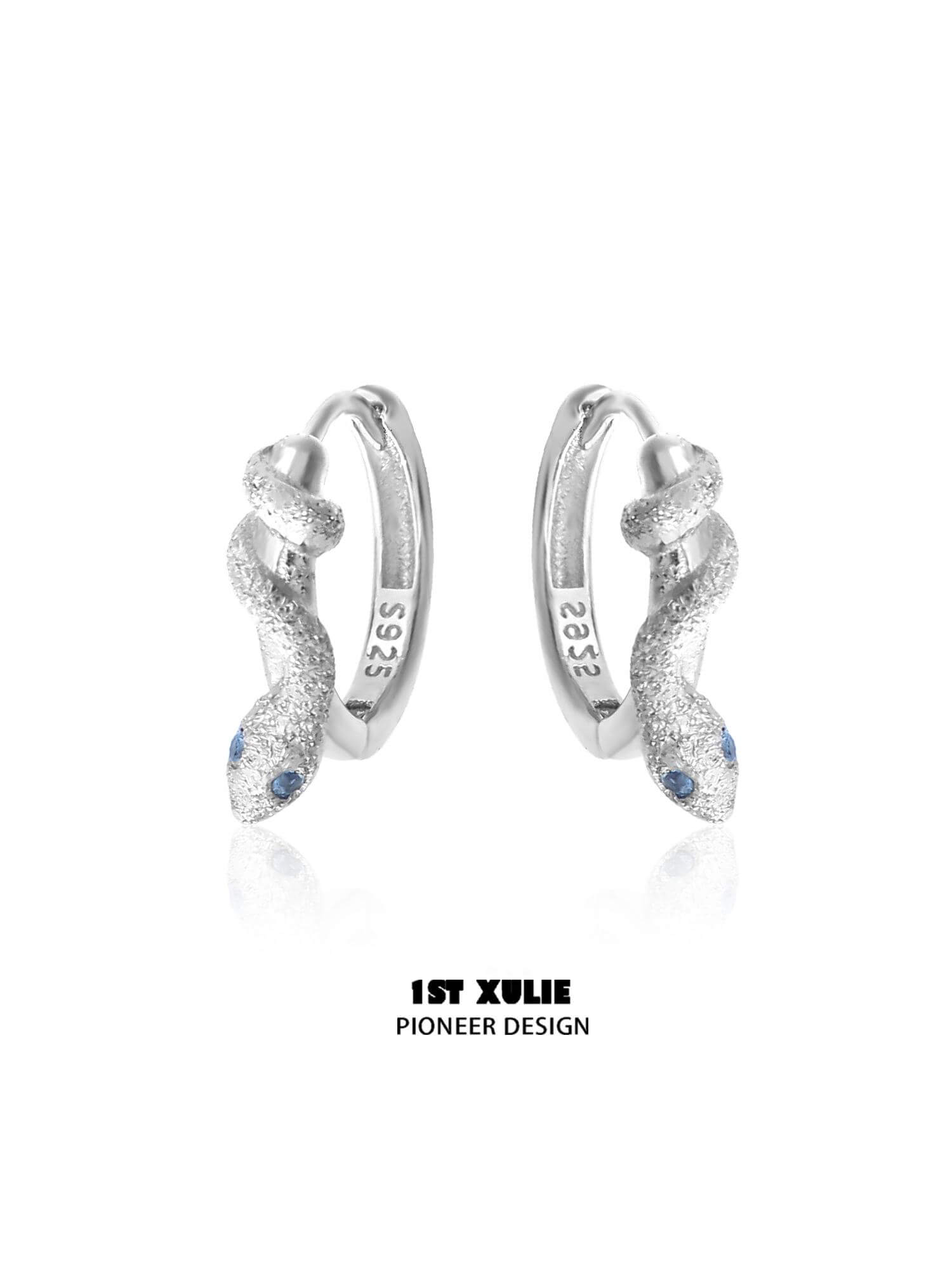 Frozen Serpent Girl S925 Sterling Silver Zircon Snake Earrings for Women - Gothic Jewelry for Halloween, Cosplay & Night Out Accessories