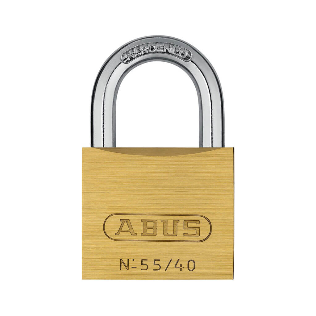 ABUS 55/40 KA 5401 Solid Brass Keyed Alike Padlock - 1-1/2 Inch Body, 7/8 Inch Shackle - High Security for Storage Units, Toolboxes, Lockers & Gates