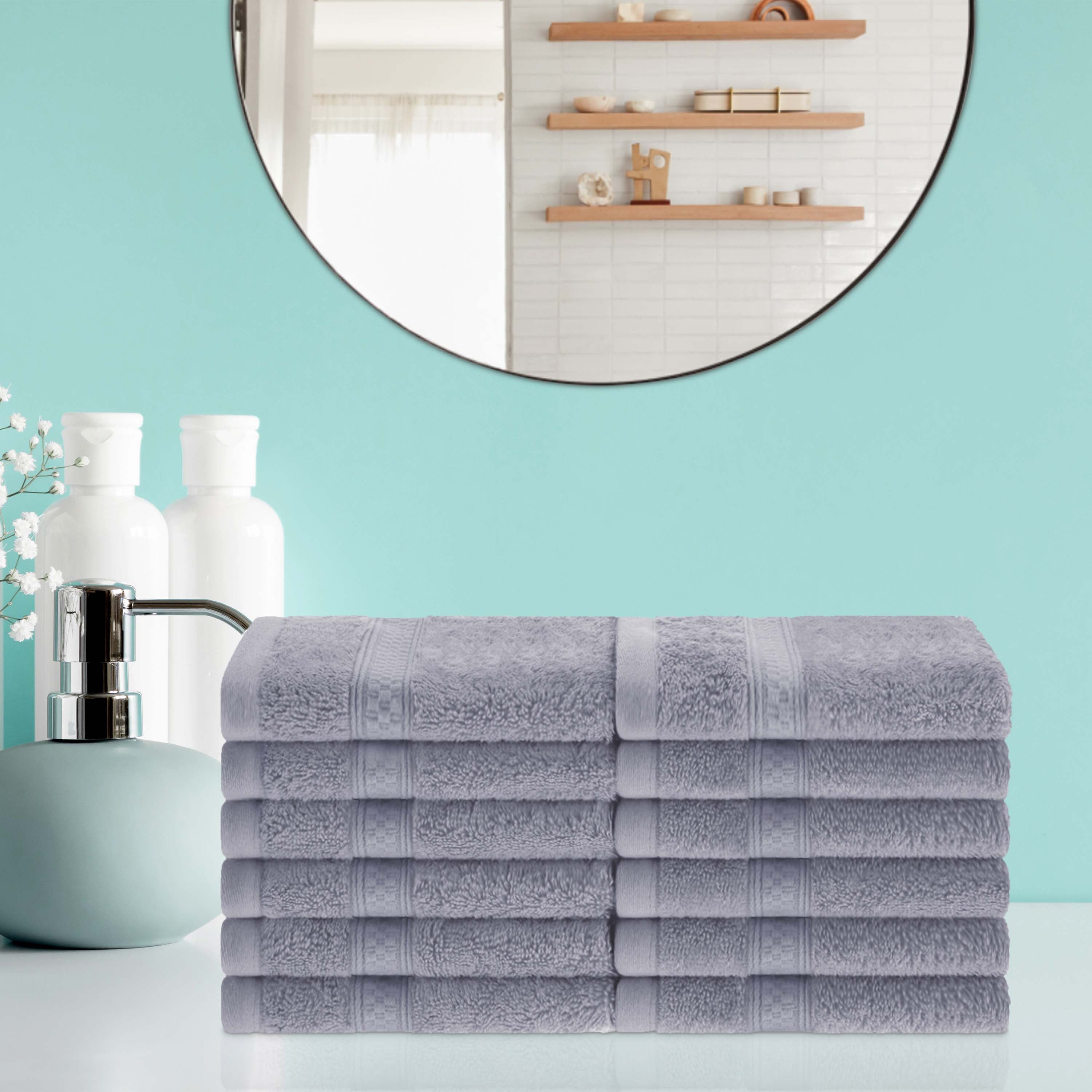 12-Piece Bamboo Rayon Blend Soft Face Towels - Eco-Friendly & Hypoallergenic for Daily Skincare & Makeup Removal