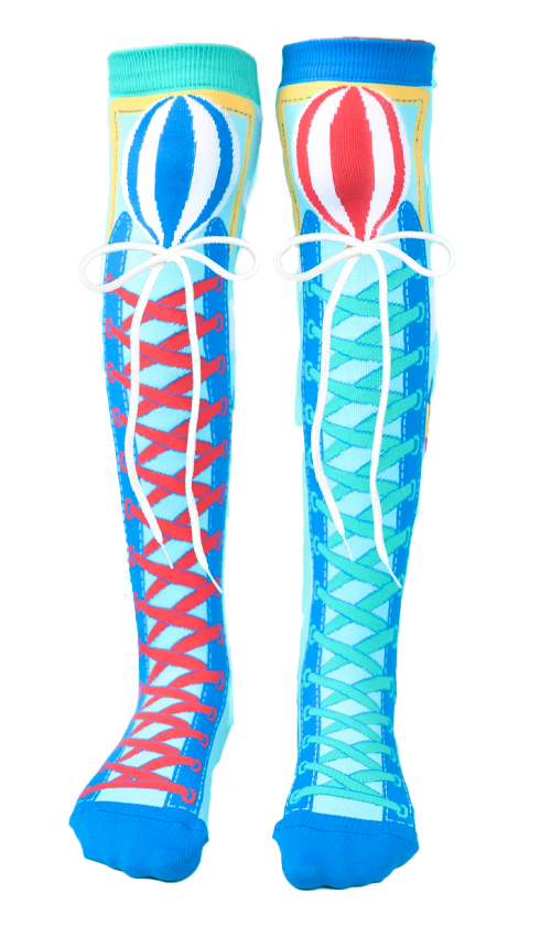 Madmia Air Balloons Socks - Fun Novelty Crew Socks for Women & Men - Perfect for Birthday Parties, Gifts, and Casual Wear