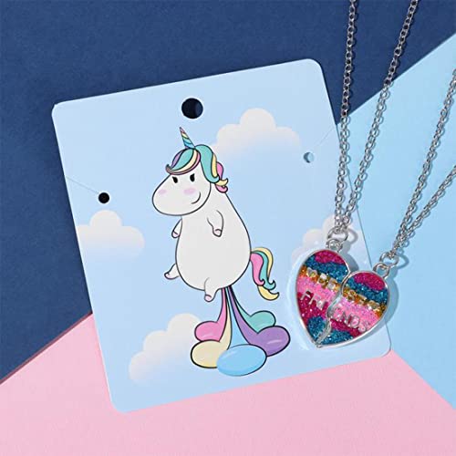 Best Friends Necklace Set - 2 Pcs Magnetic BFF Necklaces for Women & Girls | Matching Friendship Jewelry Gift for Birthday, Christmas | Perfect for Bestie Duo & Sister Bonding Moments (Choose Color)