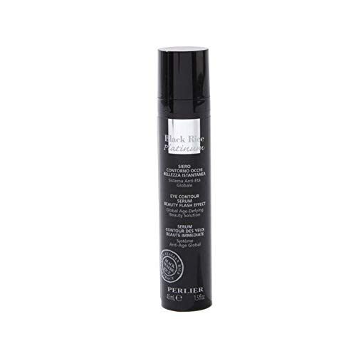 Perlier Black Rice Platinum Eye Serum 1.5 fl. oz - Anti-Aging Eye Treatment for Dark Circles & Wrinkles - Hydrating & Firming Under Eye Cream - Perfect for Night & Day Skincare Routine