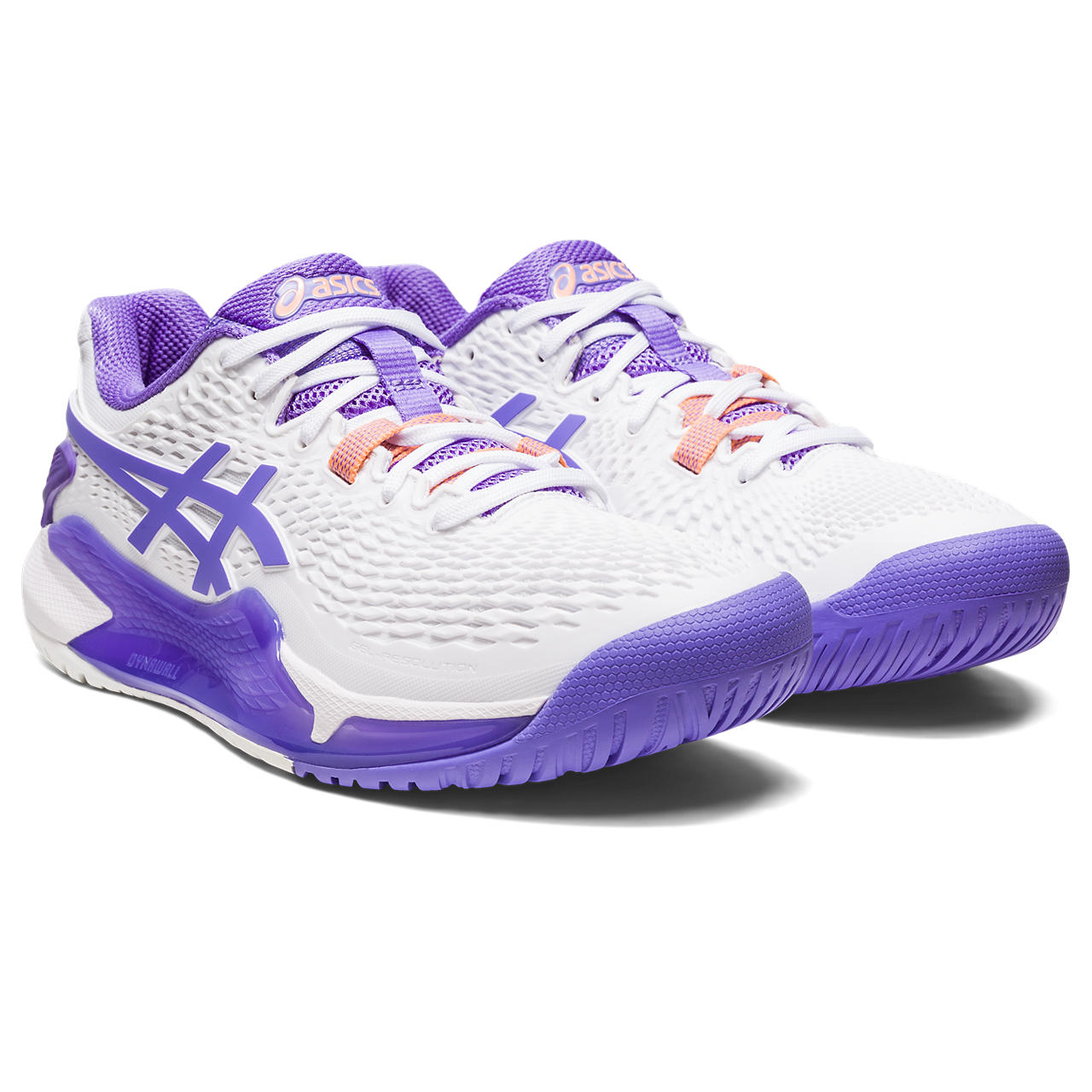 ASICS Gel Resolution 9 Wide Women's Tennis Shoes - White/Amethyst - Premium Court Shoes for Women with Enhanced Support & Cushioning - Perfect for Competitive Tennis Matches & Training Sessions