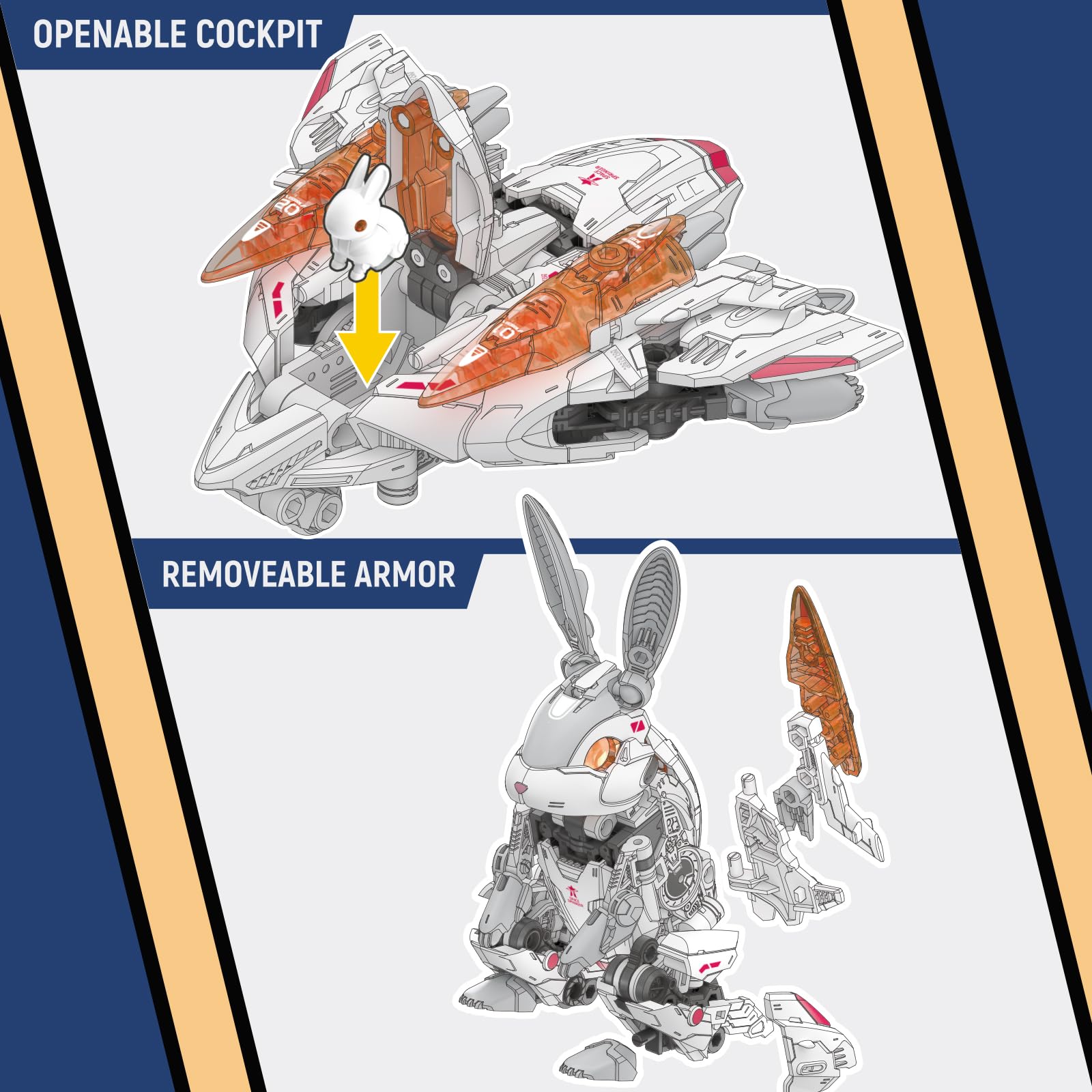 52TOYS BEASTDRIVE BD-07 Space Springer Transforming Robot Toy - Convertible Vehicle & Beast Action Figure - Perfect Gift for Teens & Adults - Birthday Party, Collection Display, STEM Learning Play