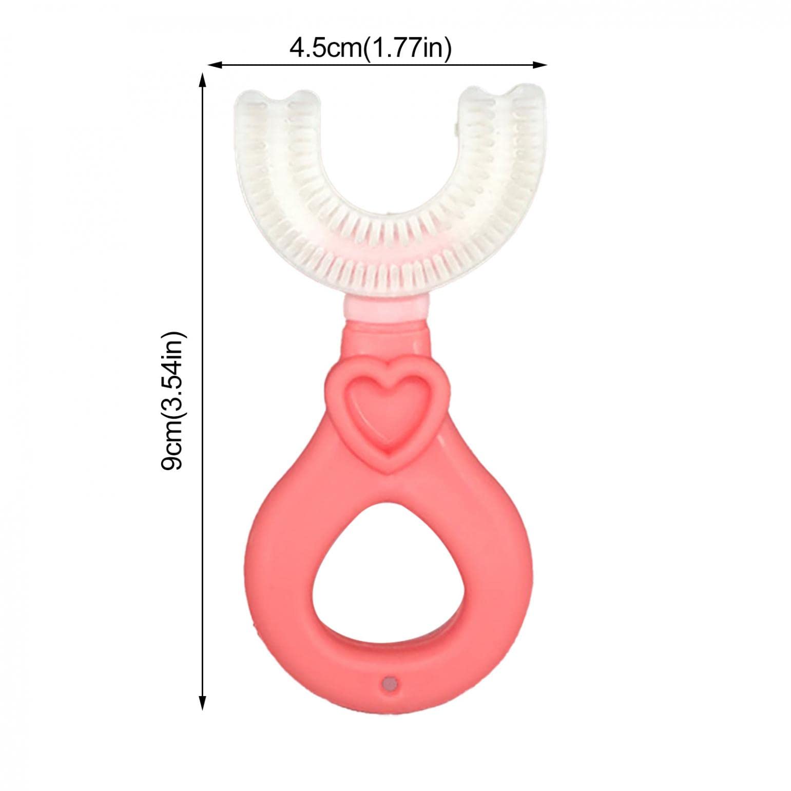 U-Shaped Baby Toothbrush for Kids Ages 2-12 - 360° Soft Silicone Brush Heads & Easy-Grip Handle - Gentle Teeth Whitening & Gum Massage Tool for Toddlers & Children - Perfect for Morning & Nighttime Oral Care Routines