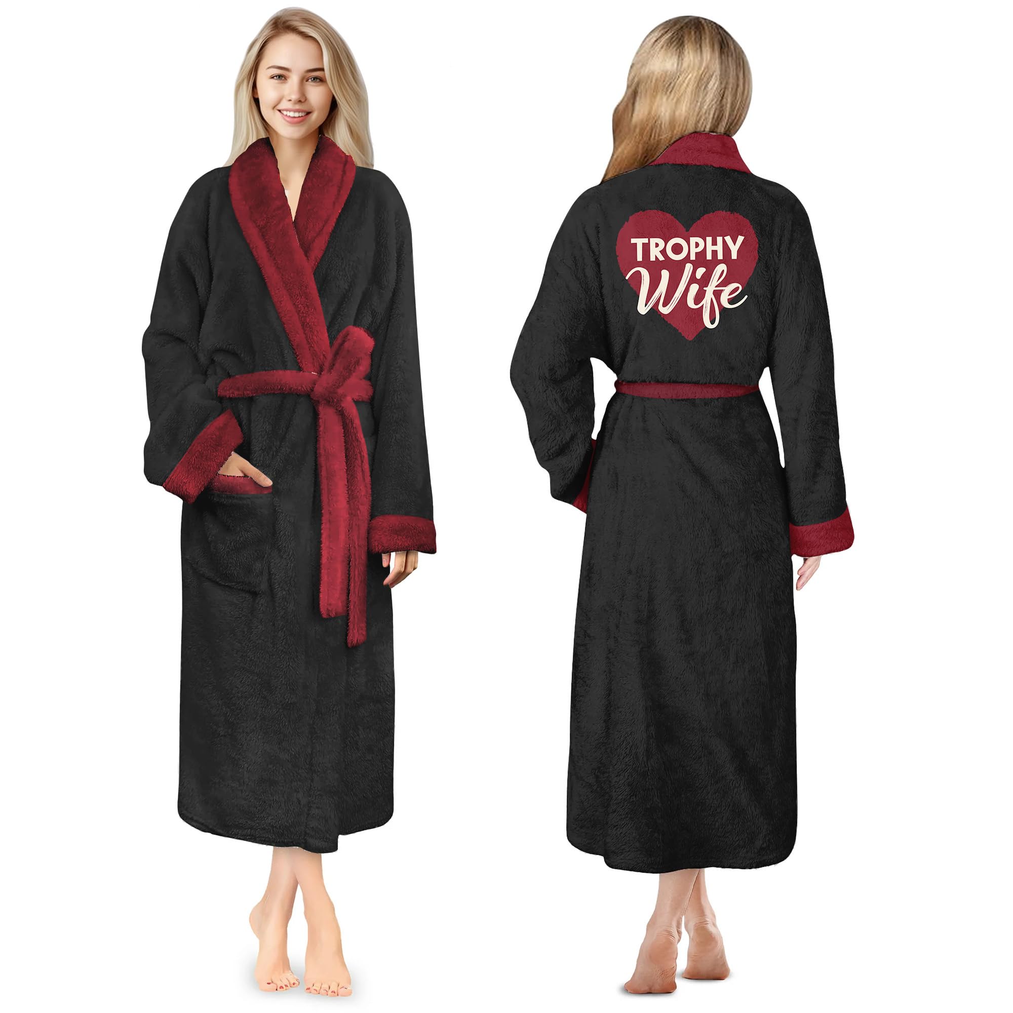 Luxury Fleece Robe for Women - Soft Plush Bathrobe Perfect as Birthday, Anniversary, Mother's Day & Christmas Gifts for Wife from Husband - Ideal for Spa Days, Relaxing at Home & Cozy Winter Mornings