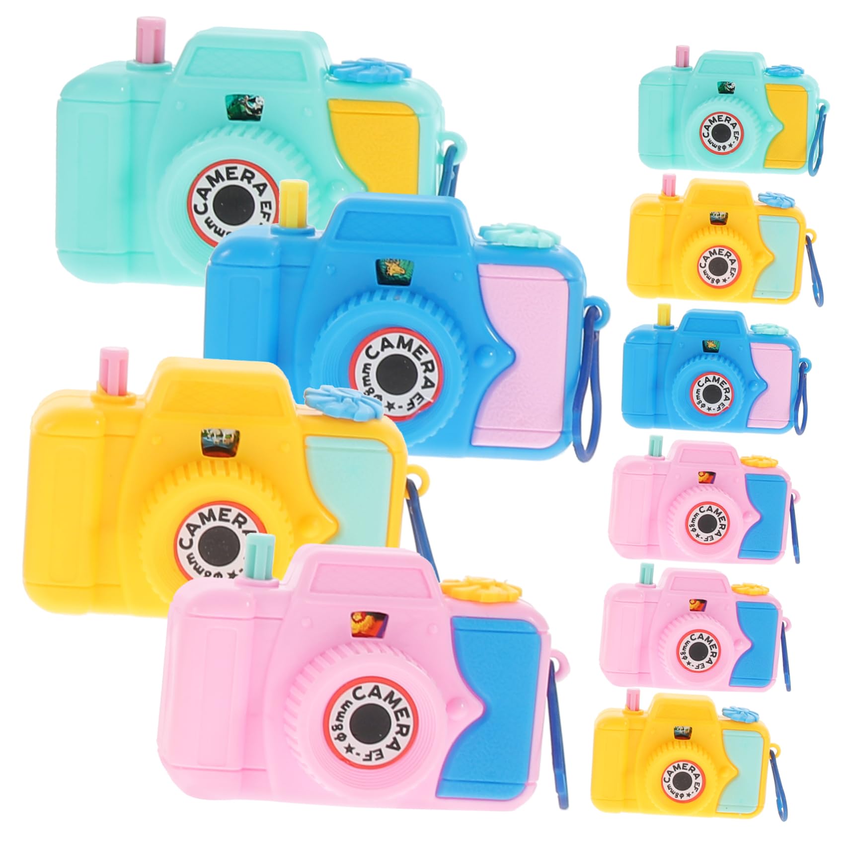 10-Piece Animal Camera Toy Set - Mini Cartoon Projection Video Cameras for Kids Birthday Party Favors & Fun Playtime Activities