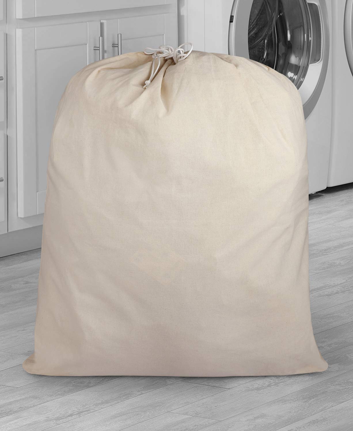 Urban Villa Extra Large Heavy Duty Canvas Laundry Bag - 28''x36'' Natural Cotton Multi-Use Laundry Hamper for College Dorm, Travel & Home Organization