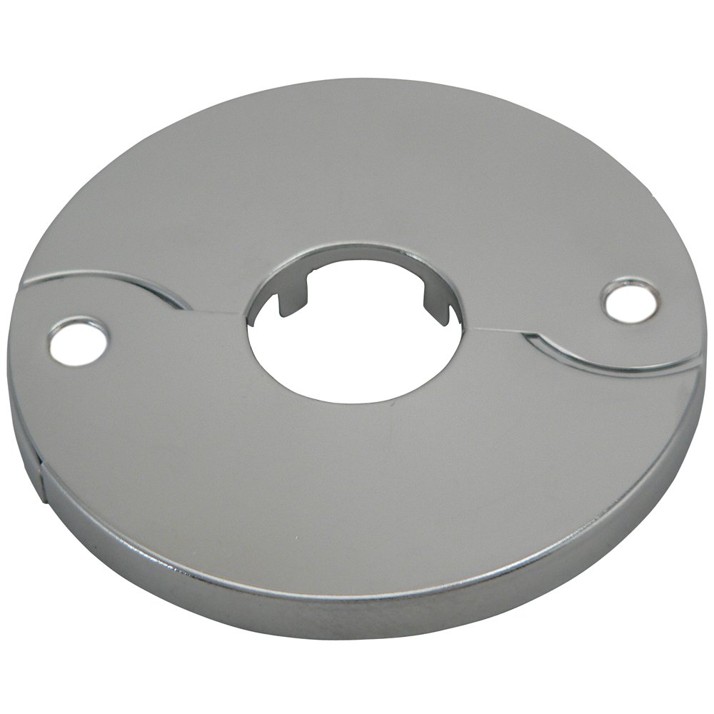 KEENEY K25701 Chrome Hinged Floor and Ceiling Plates - Heavy Duty Metal Cover for HVAC, Plumbing & Electrical Access - Perfect for Basement, Garage & Commercial Buildings