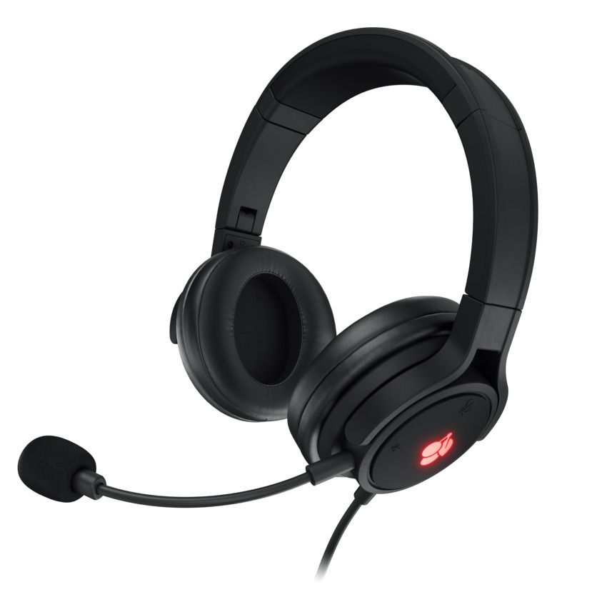CHERRY HC 2.2 Gaming Headset with Noise Cancelling Mic - Lightweight Over-Ear Headphones for PC, PS4, Xbox | Perfect for Online Gaming, Streaming & Conference Calls