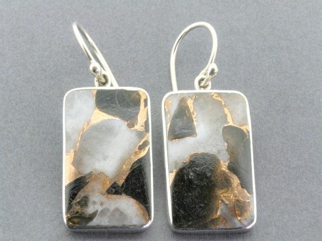 Stylish Rectangle Stone Earrings with Dalmation Print - Trendy Women's Jewelry for Casual Wear & Party Outfits