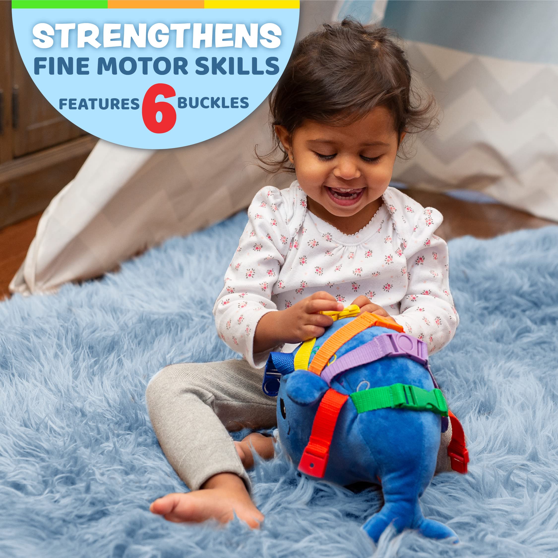 Buckle Toys - Blu Whale & Blizzard Penguin Ocean Buddies Bundle | Sensory Fidget Toys for Kids with Autism & ADHD | Perfect for Travel, Classroom & Stress Relief
