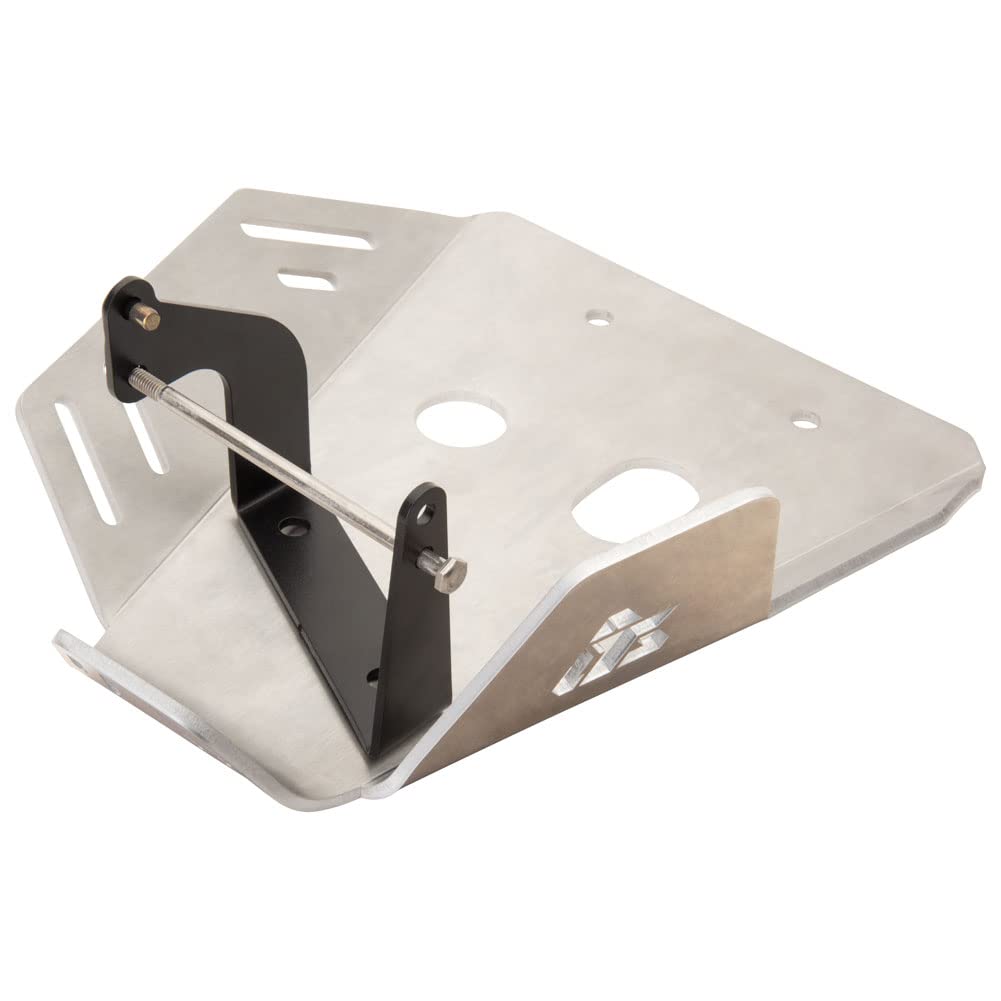Tusk Aluminum Skid Plate for Honda CRF110F (2019-2025) | Heavy-Duty Underbody Protection | Silver Finish | Perfect for Off-Road & Trail Riding