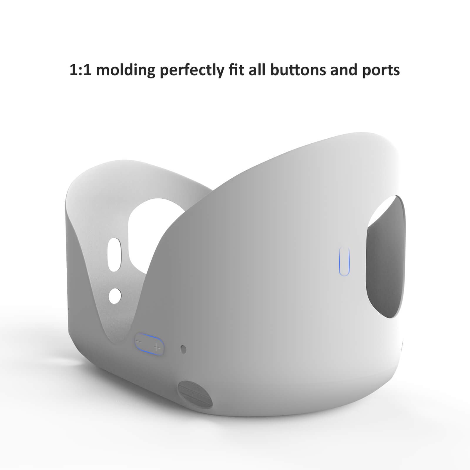 Oculus Quest 2 VR Headset Silicone Protective Cover - Anti-Scratch, Anti-Stain & Shockproof Skin Accessory for Cameras & Ports (1 Pack, Translucent) - Perfect for Gaming, Travel & VR Arcade Protection