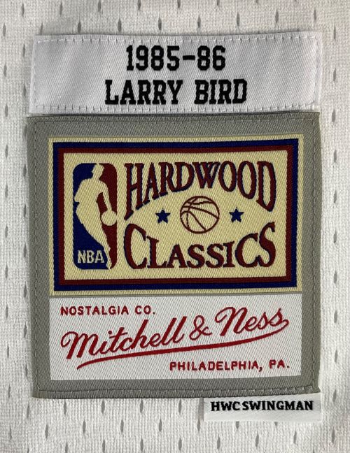 Larry Bird Autographed Boston Celtics White M&N Hardwood Classics Swingman Jersey with JSA COA - Perfect for NBA Memorabilia Collectors and Celtics Fans Display