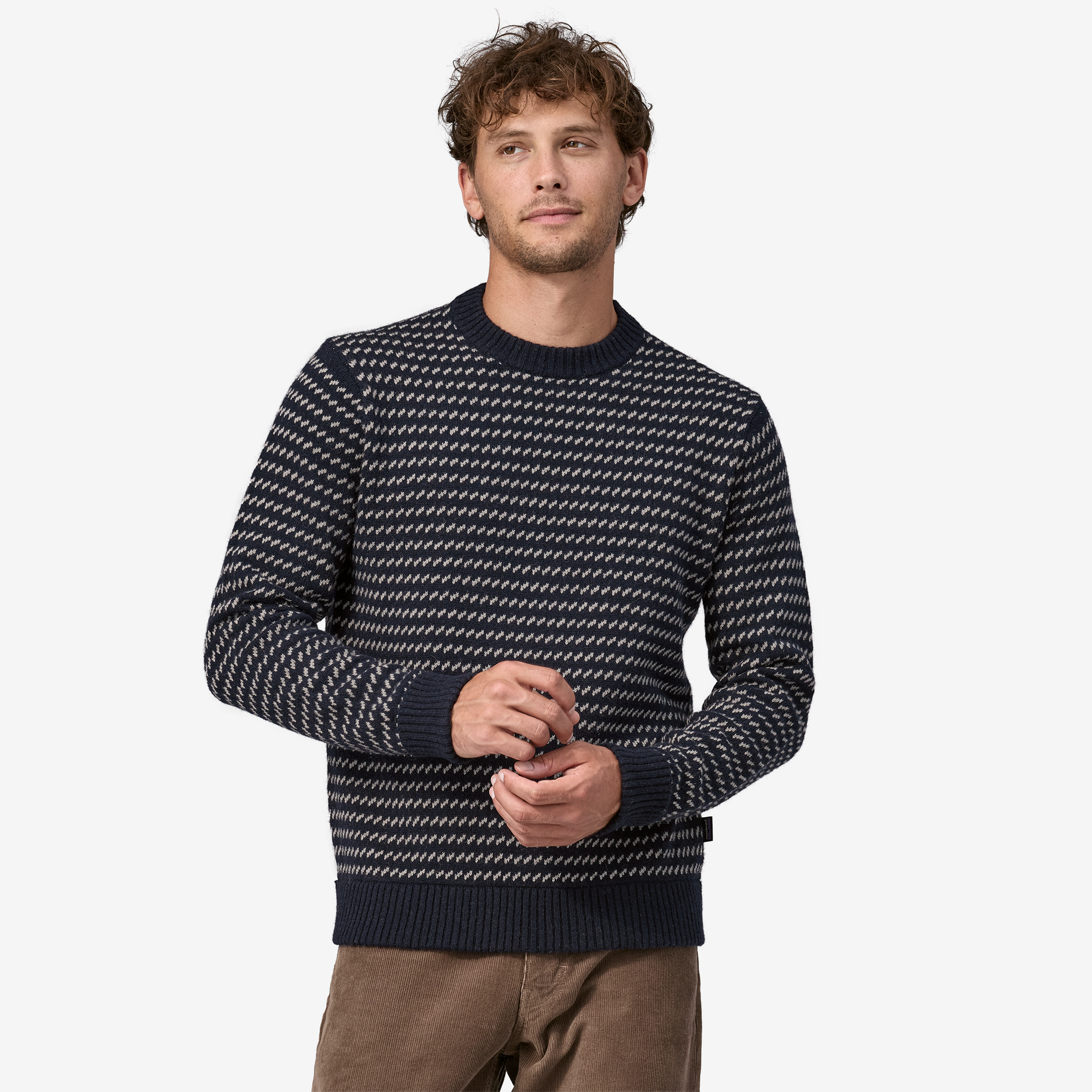 Eco-Friendly Men's Recycled Wool Blend Sweater - Warm Winter Knit Pullover for Casual Outfits & Outdoor Activities