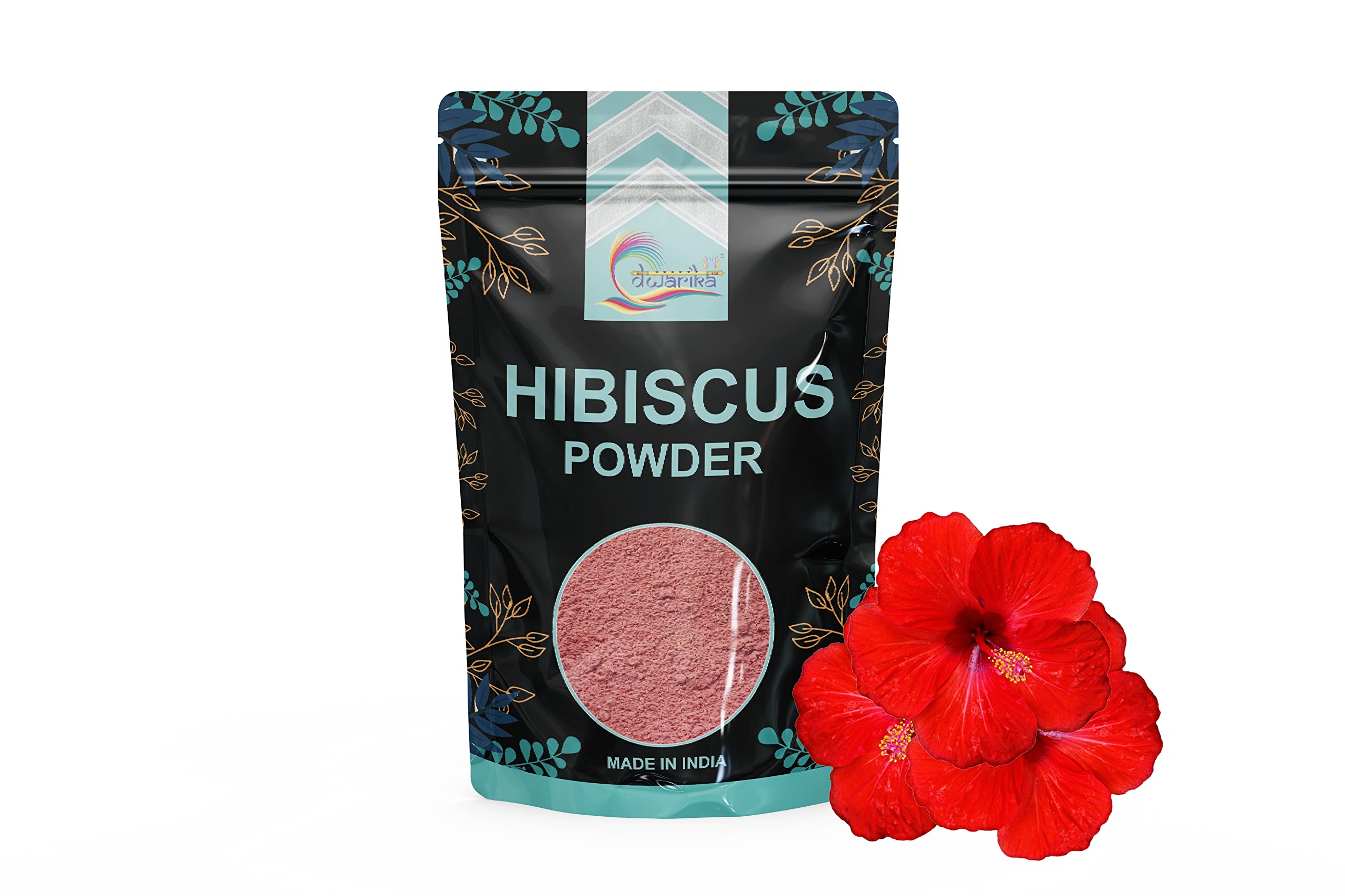 Organic Hibiscus Powder for Hair & Skin Care - Natural Face Mask, Scrub, Cleanser & Conditioner | Promotes Hair Growth, Brightens Skin | Perfect for DIY Beauty Treatments & Ayurvedic Remedies (200g)