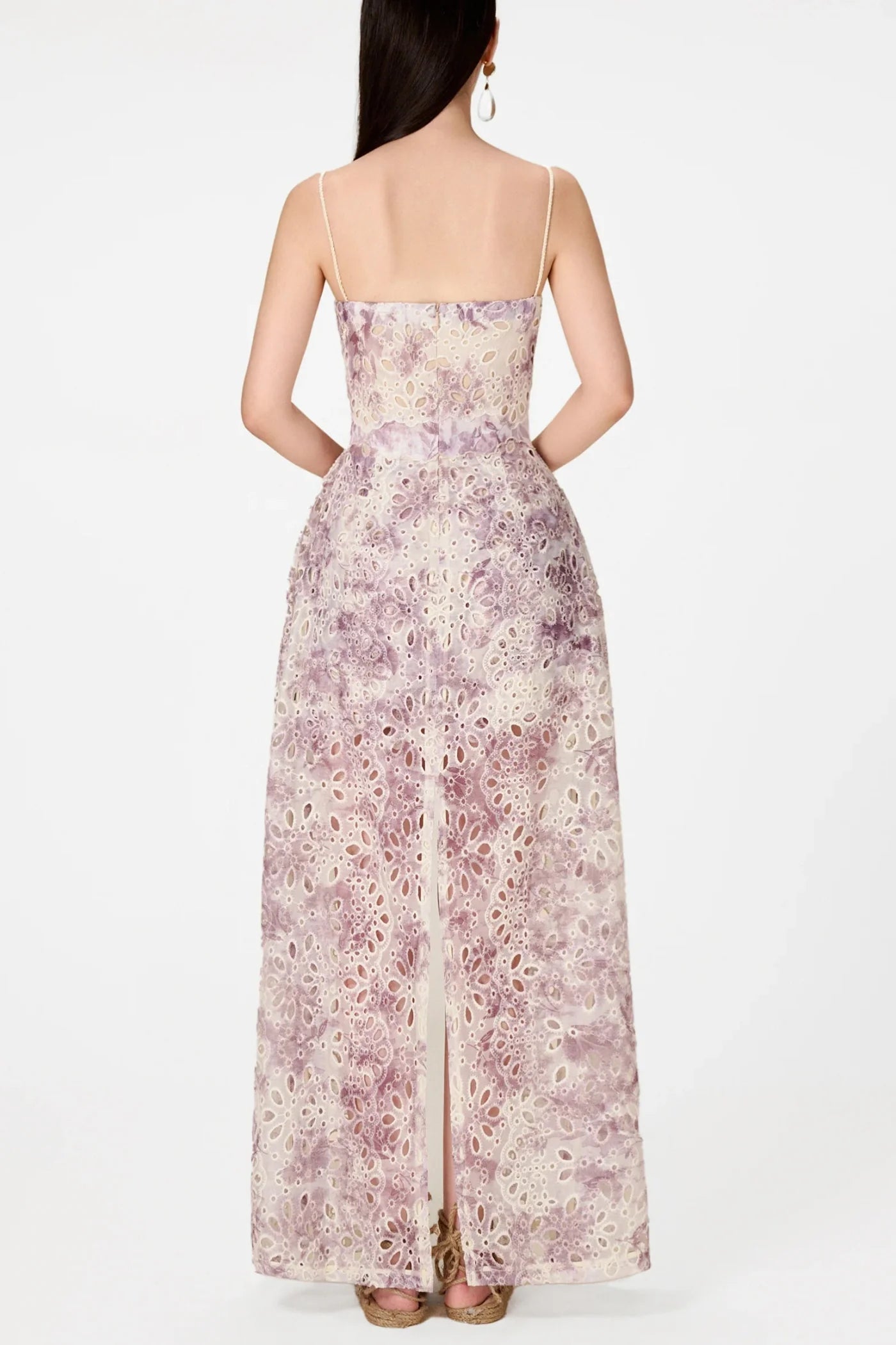 Abetzi Floral Embroidered Shorts & Maxi Dress Set - Purple Summer Outfit for Beach Vacation & Boho Style